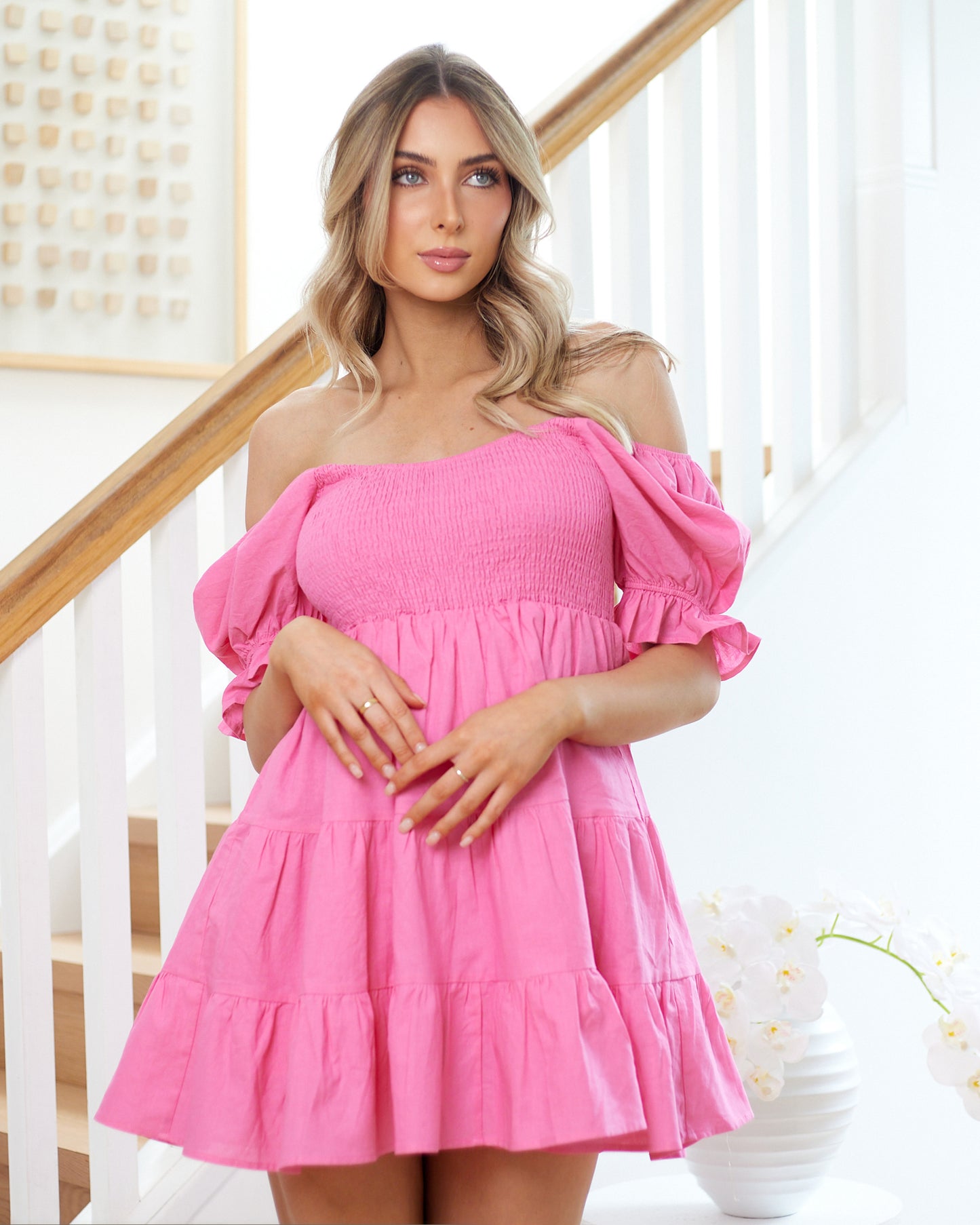 Ella Mini Dress - Hot Pink