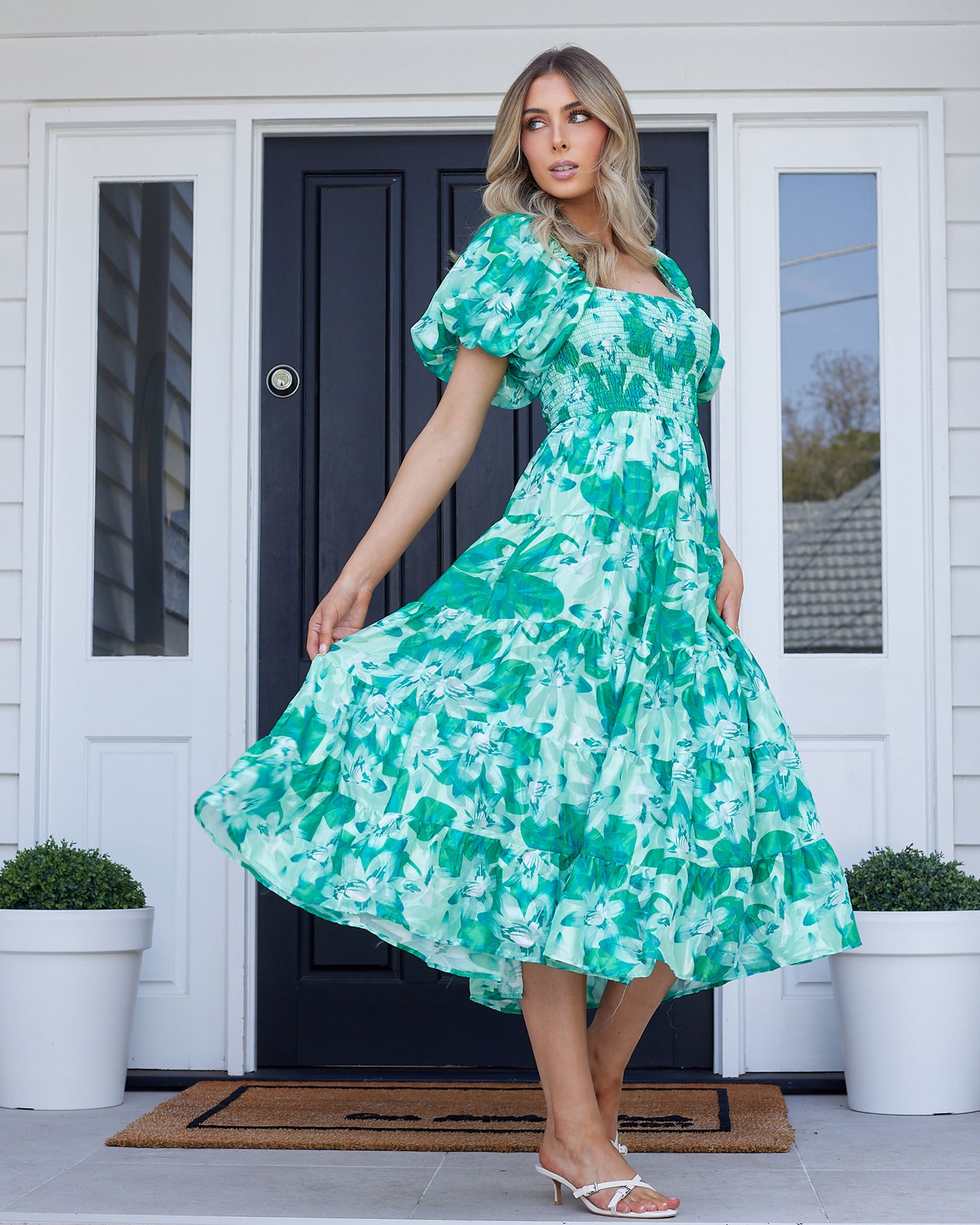 Sammie Dress-Green Floral