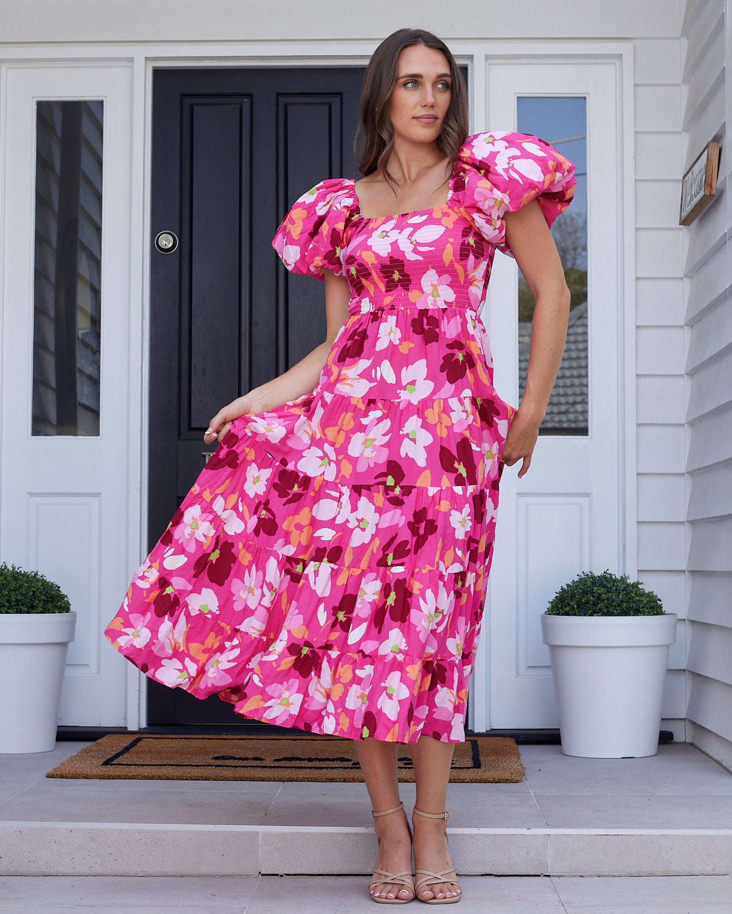 Sammie Dress-Multi Pink Floral