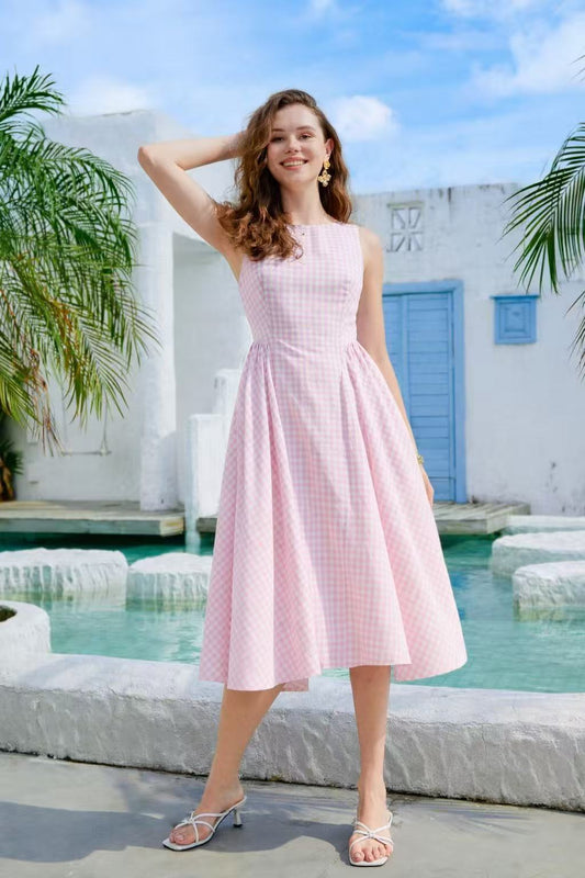 DM110-A-Pink checked