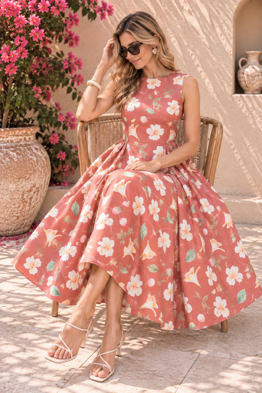 DM110-5-Brown Floral