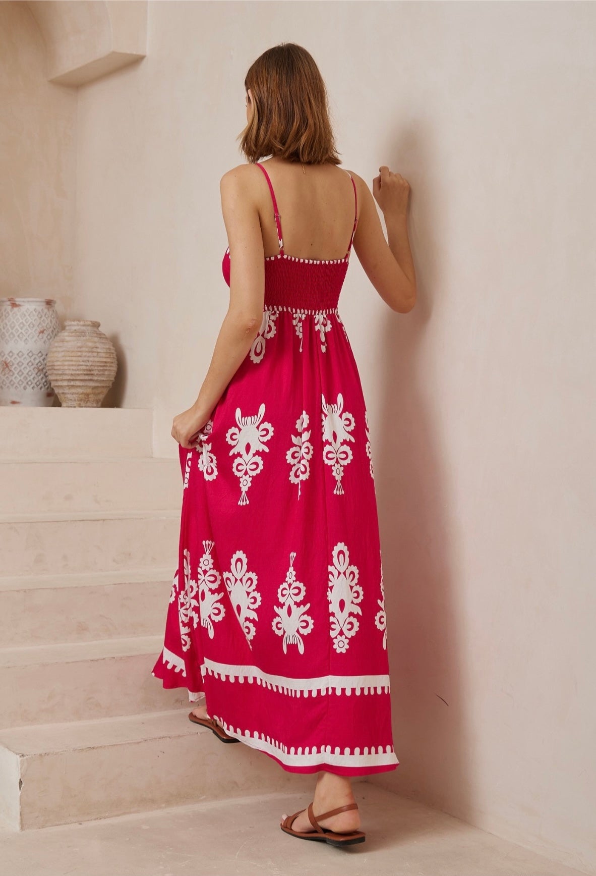 Nalla Maxi Dress-Hot Pink