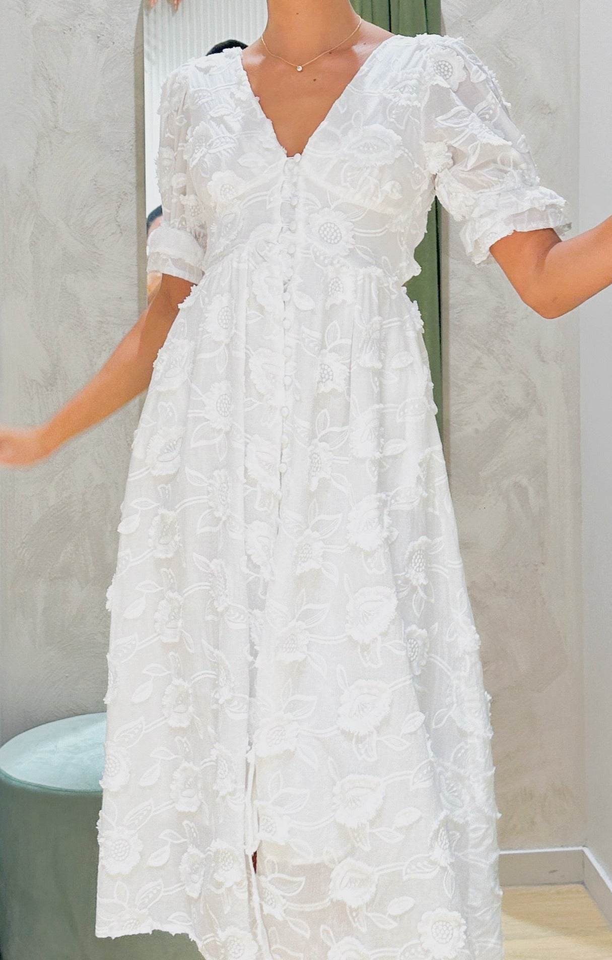 Larissa Midi Dress -White