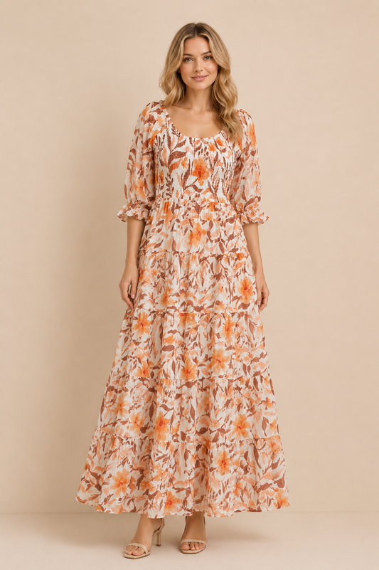 DM1017-Orange Floral