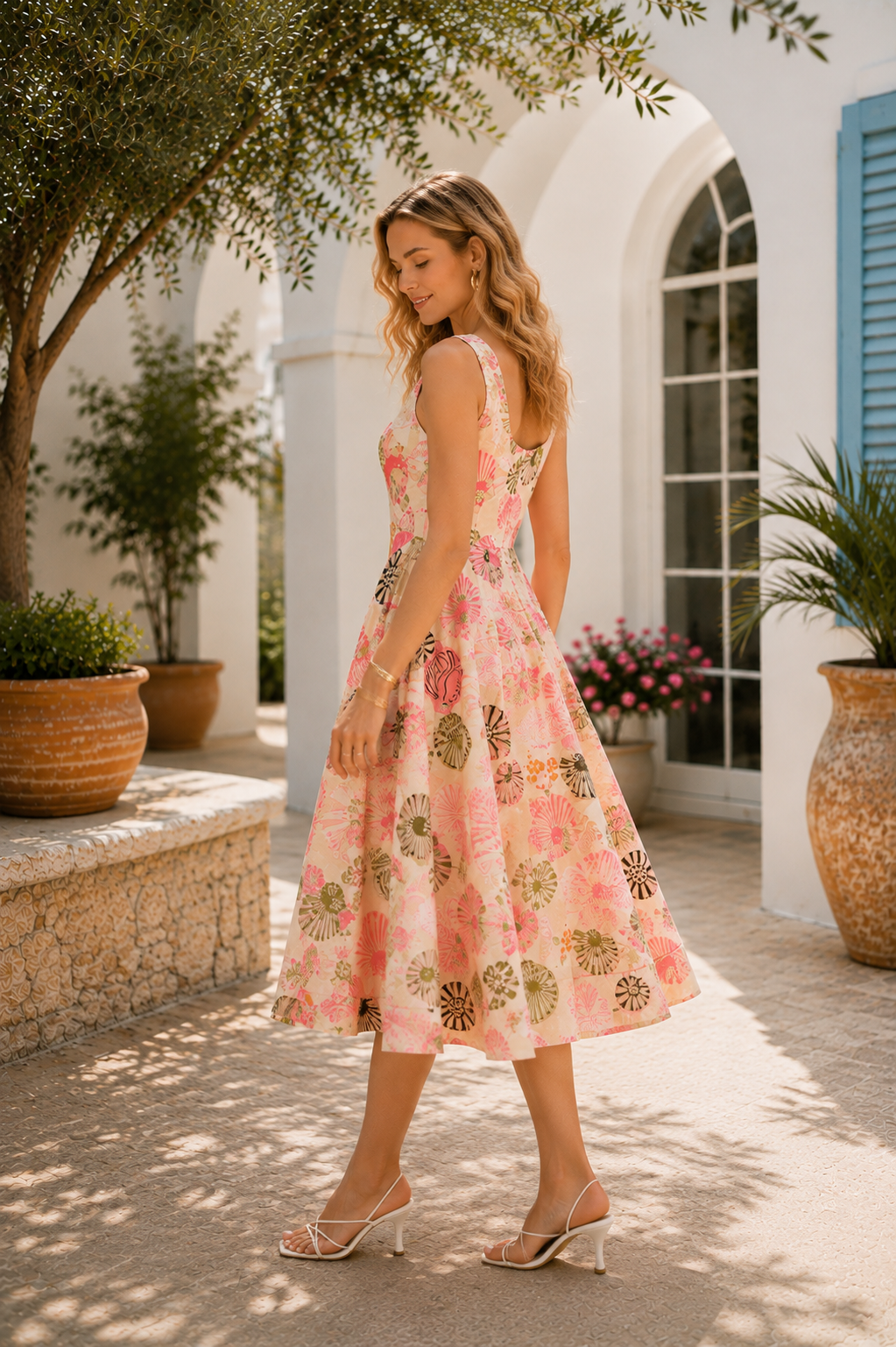 DM110-6-Peach Floral
