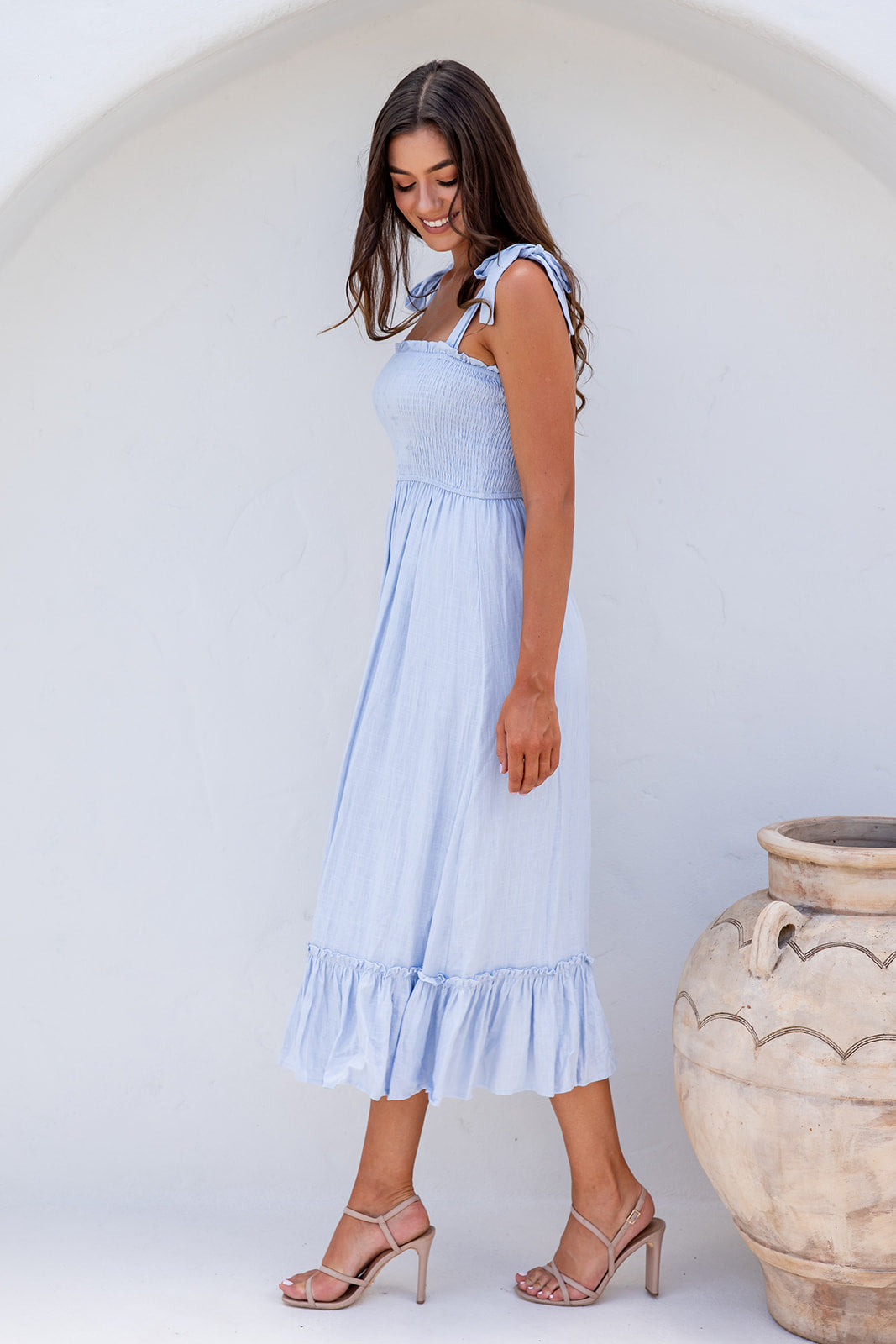 Simone Midi Dress-Blue