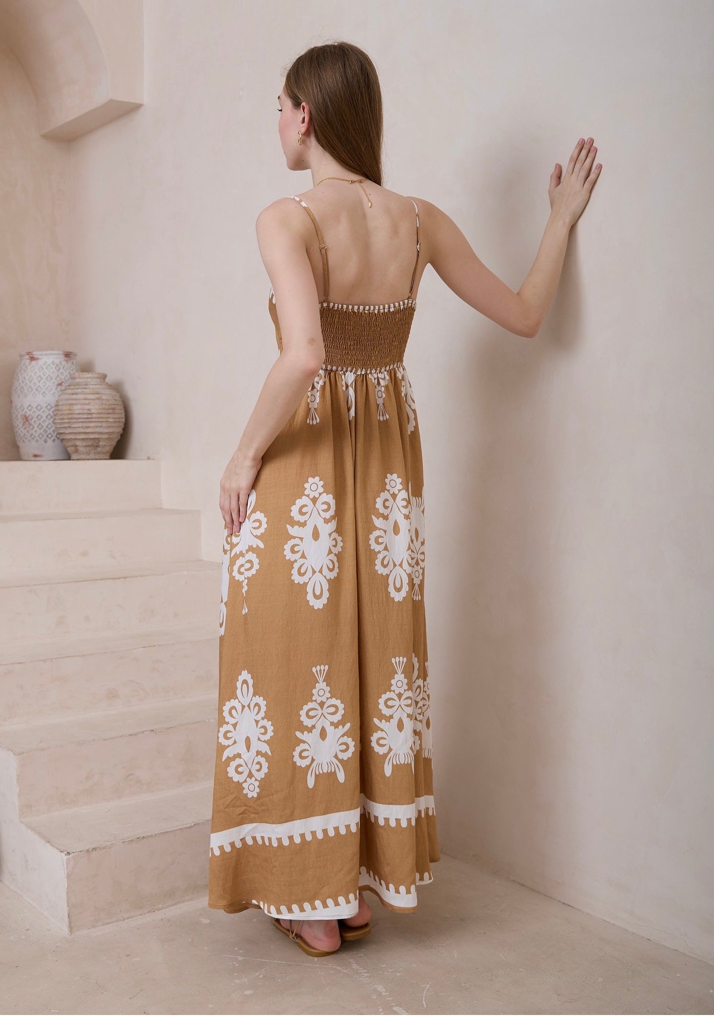 Nalla Maxi Dress -Beige