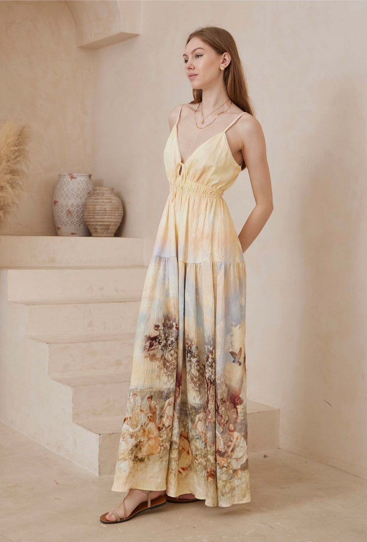 Arizona Maxi Dress - Angel Print