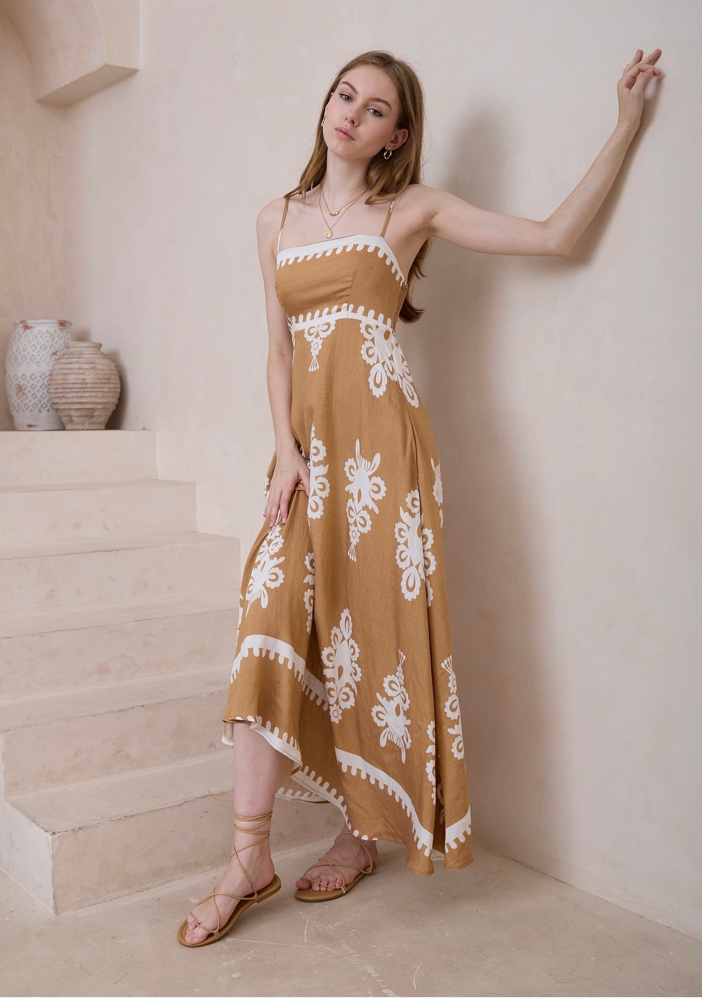 Nalla Maxi Dress -Beige