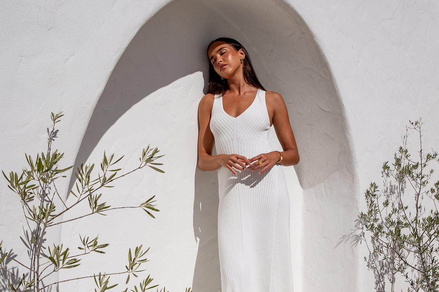 Launa Maxi Dress - White