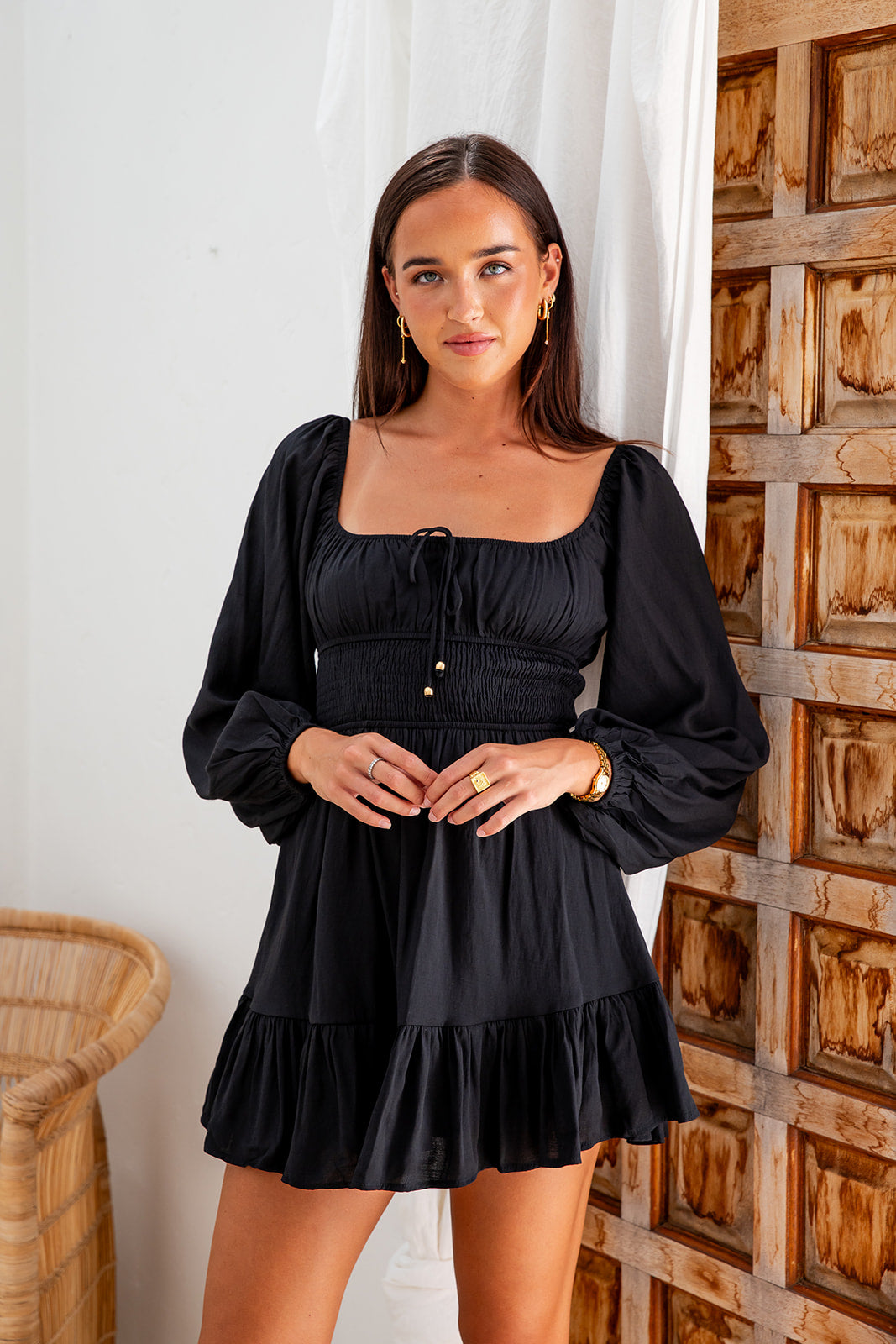 Jessina Mini Dress - Black