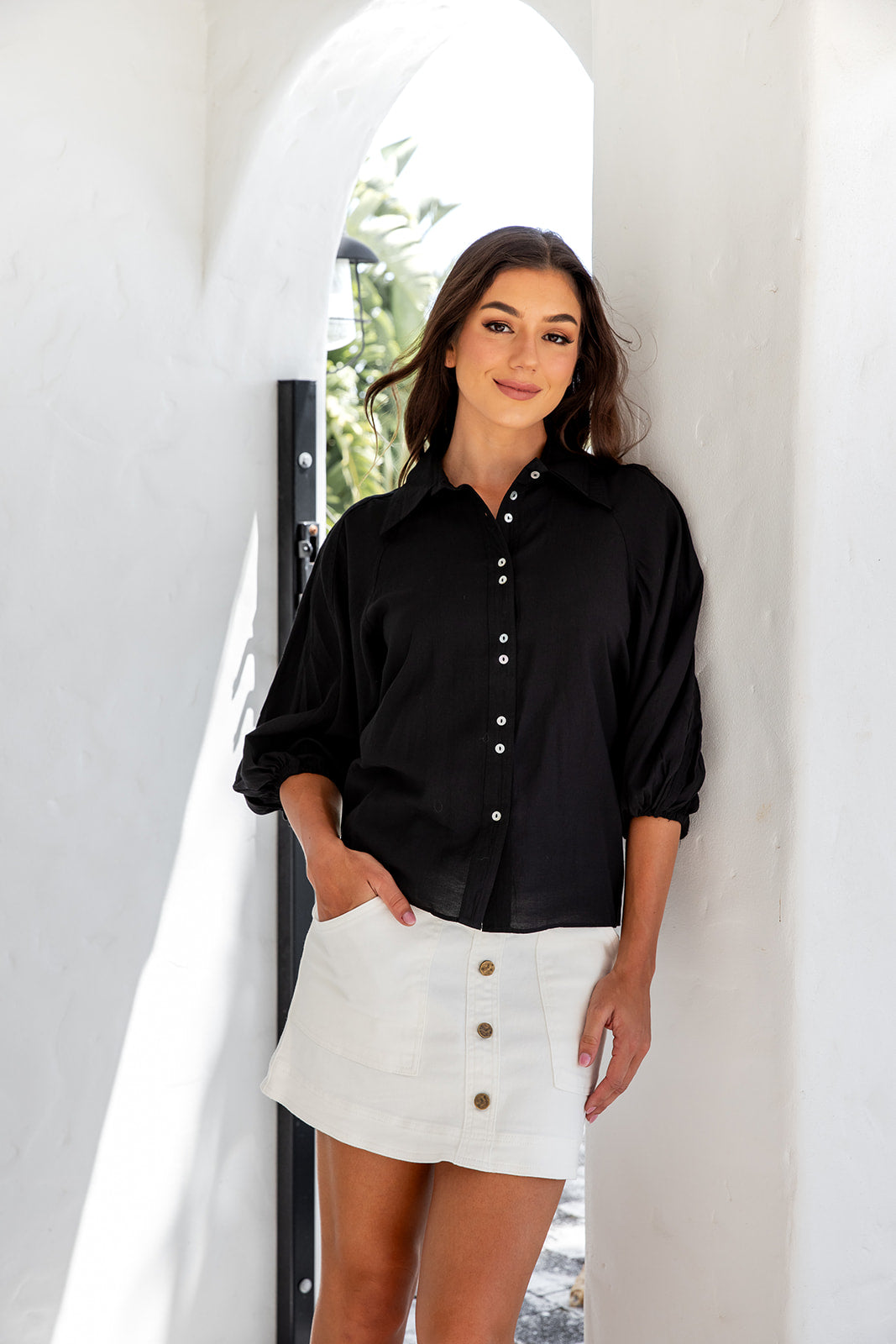 Vienna Button Shirt - Black