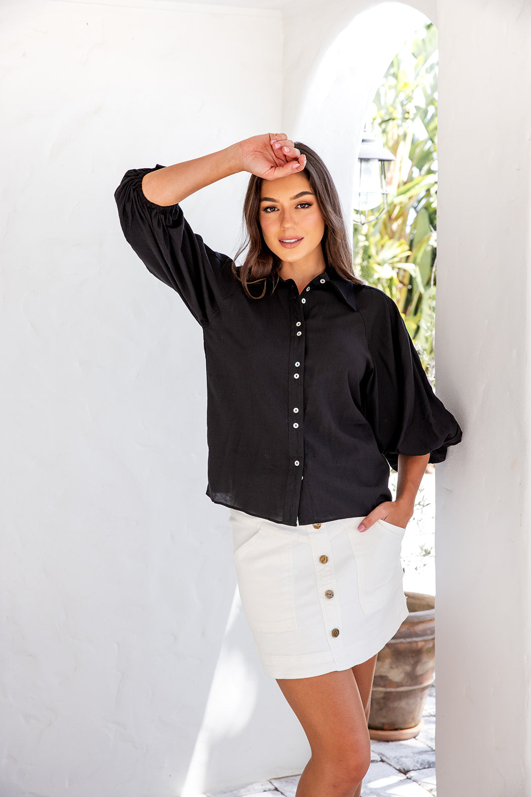 Vienna Button Shirt - Black