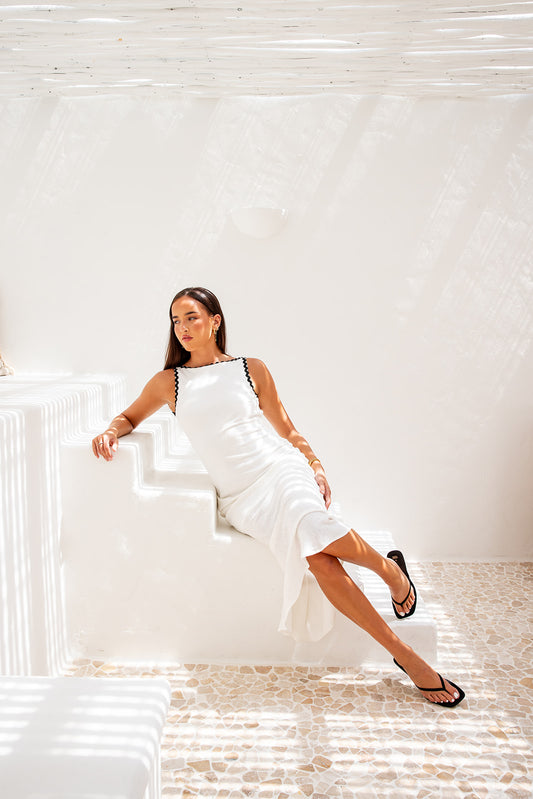 Constance Midi Dress - White