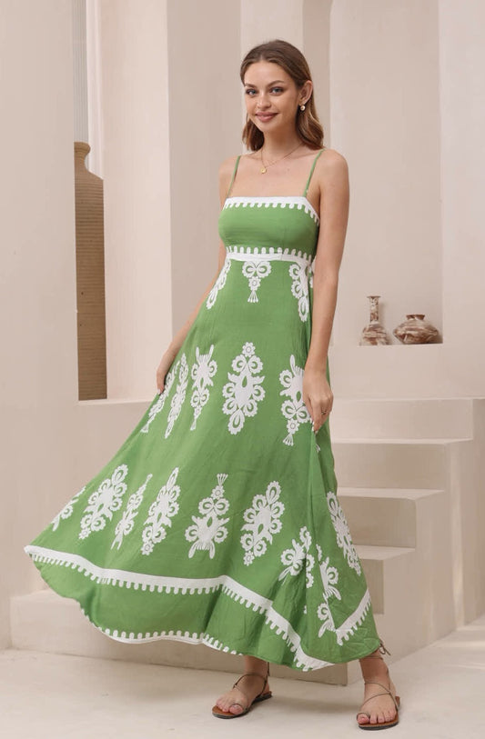 Nalla Maxi Dress-Green