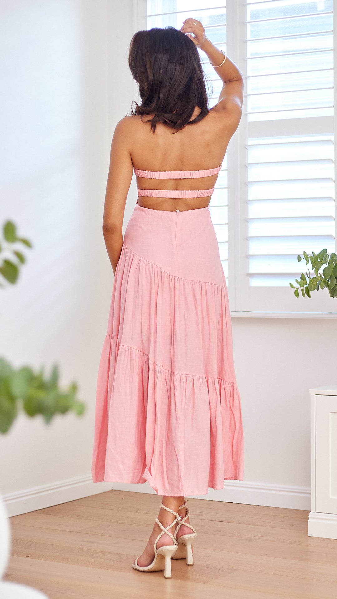 Evander Strapless Dress -Pink