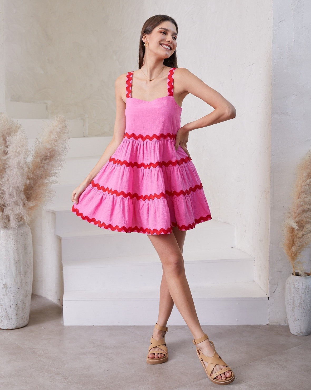 Evelyn Mini Dress -PINK