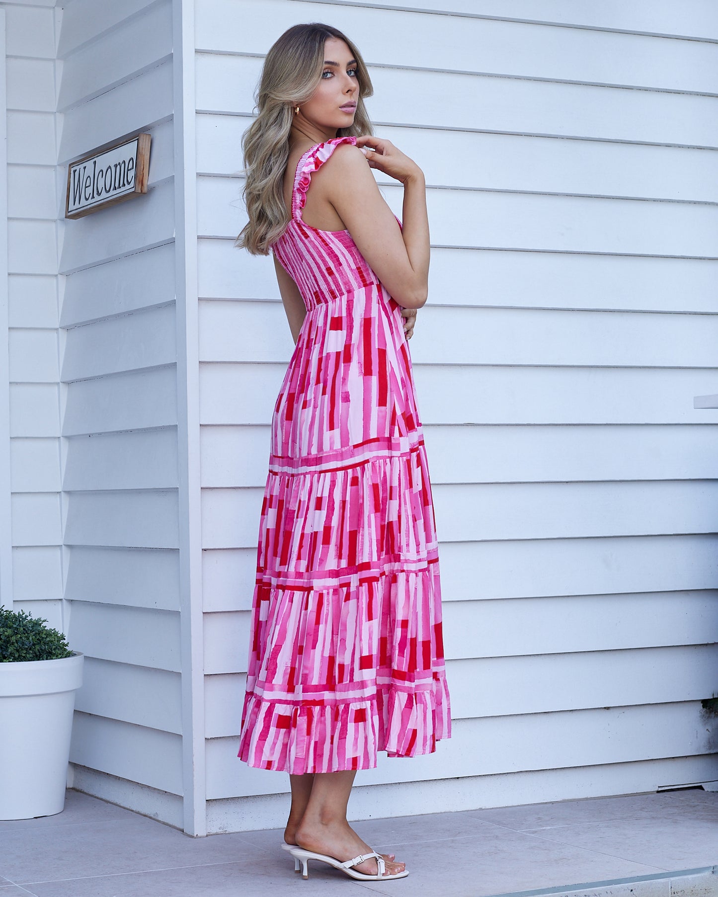 Pacey Midi Dress -Pink