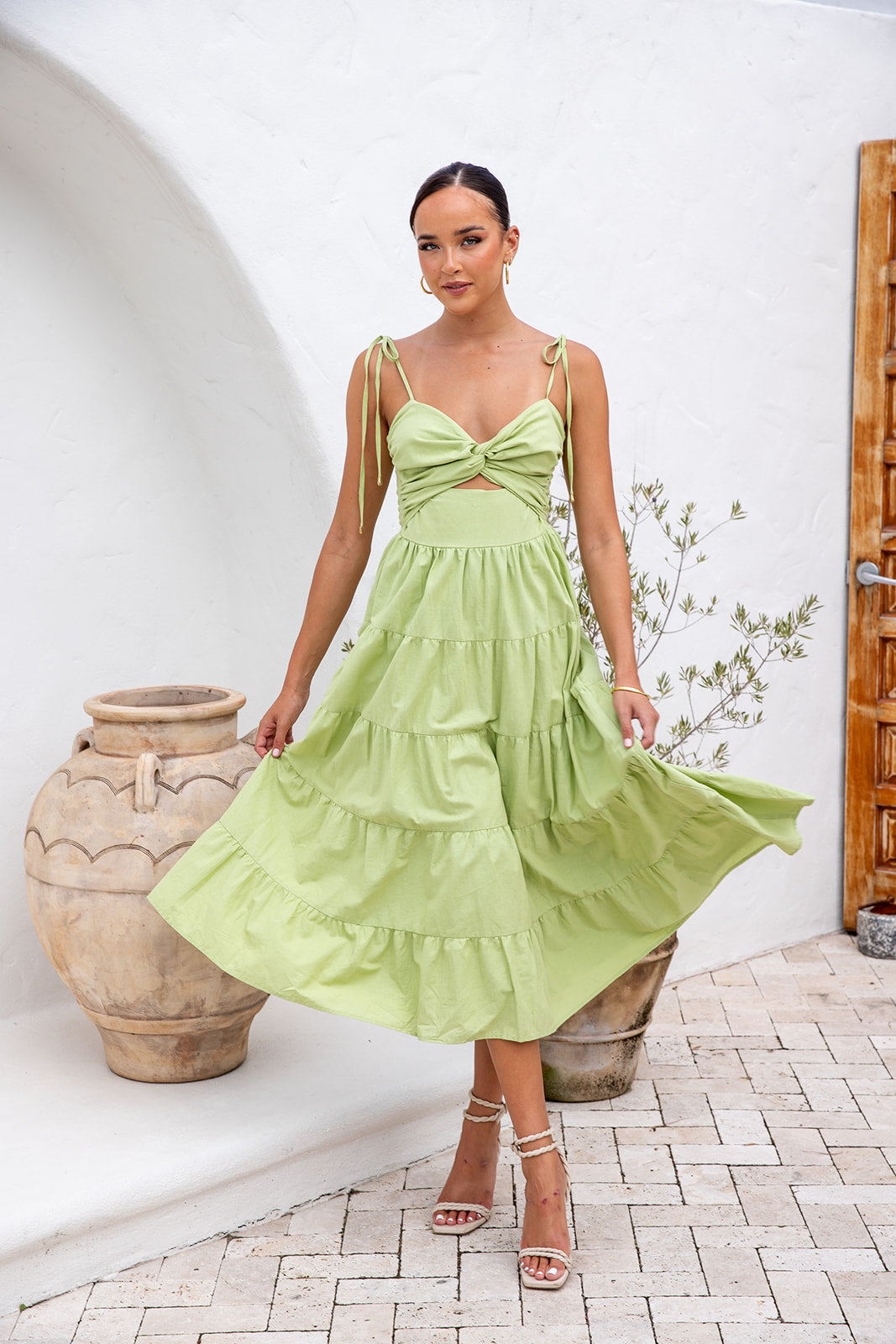Chyna Midi Dress -Olive