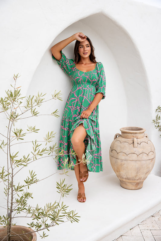 Dofi Maxi Dress - Green