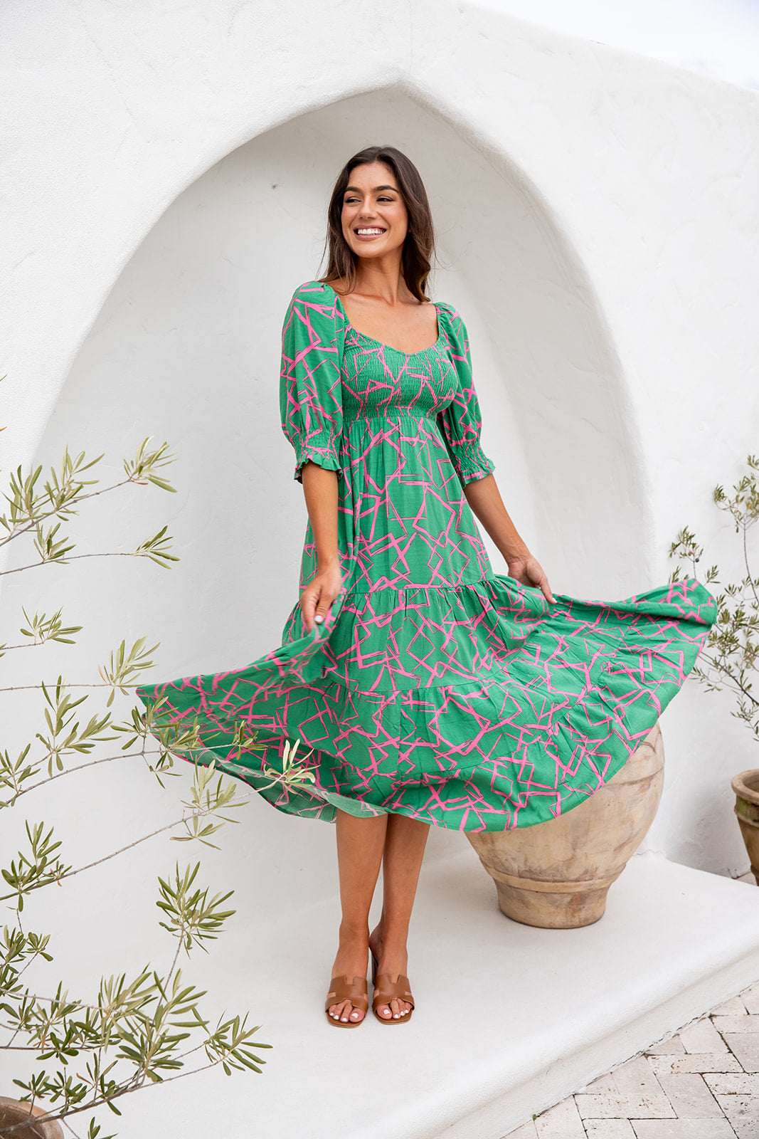 Dofi Maxi Dress - Green
