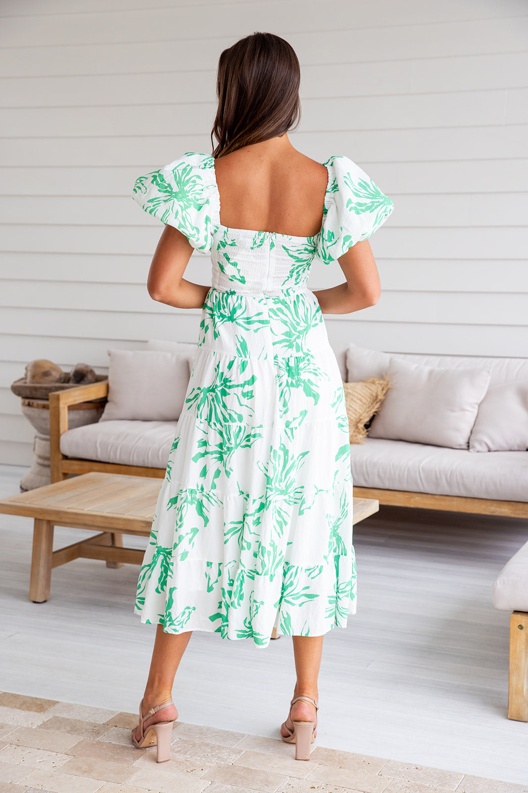 Taggie Maxi Dress-Green Floral