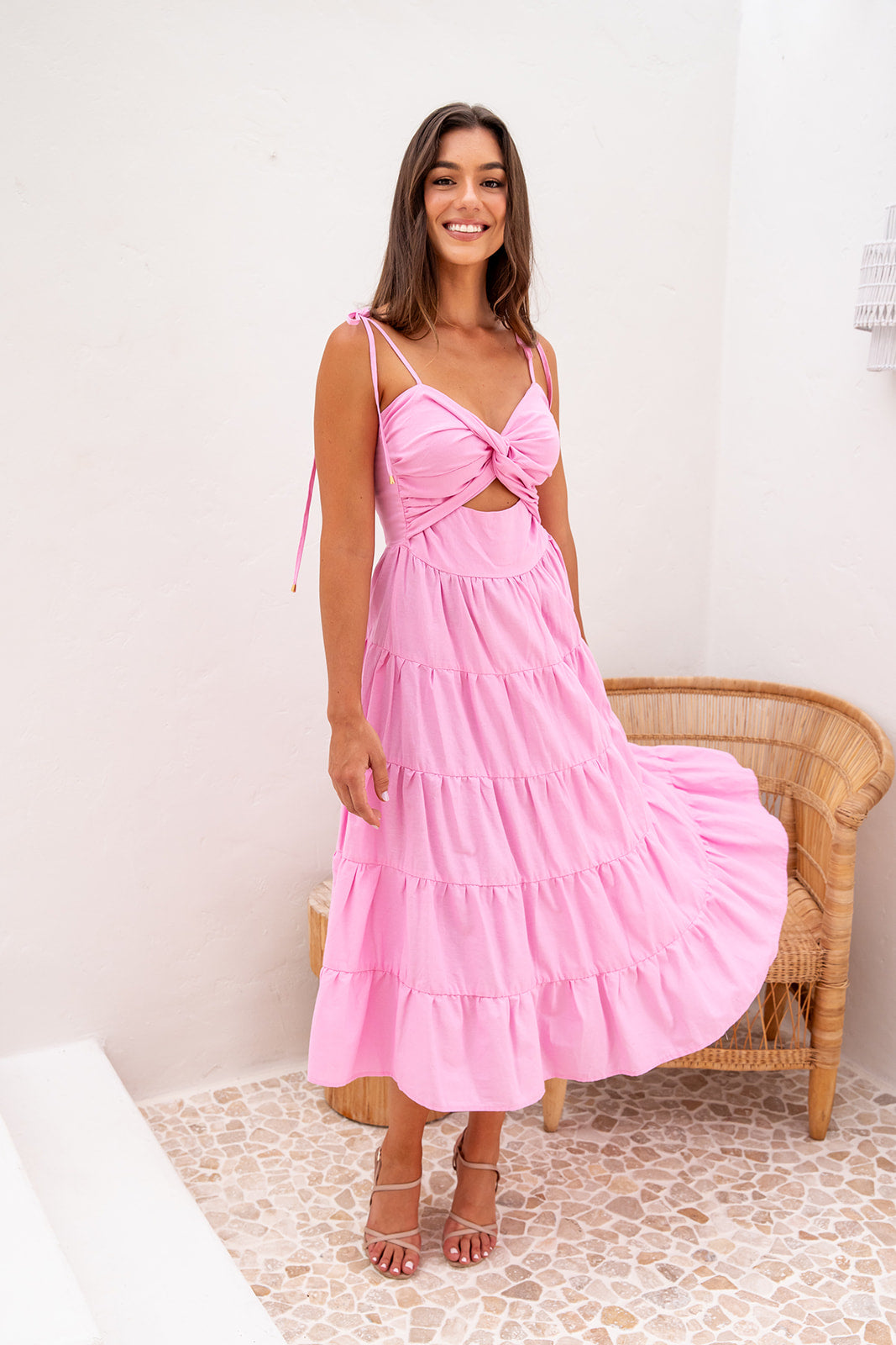 Chyna Midi Dress - Pink