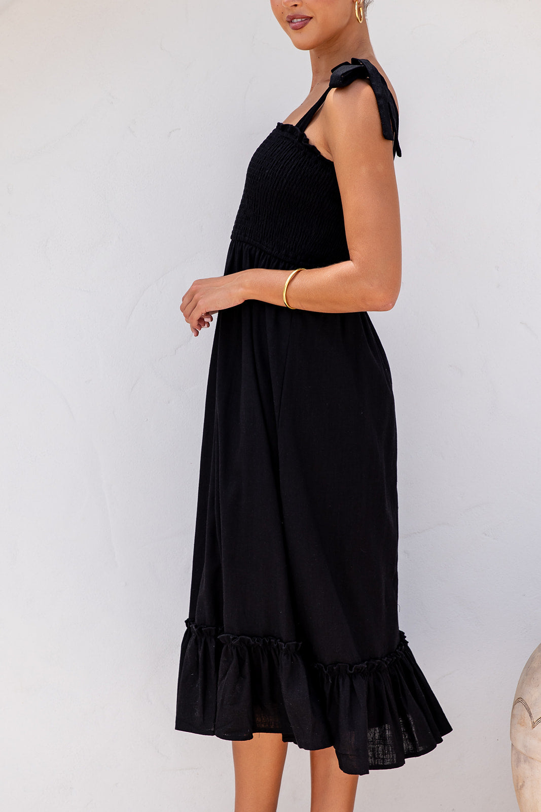 Simone Midi Dress-Black