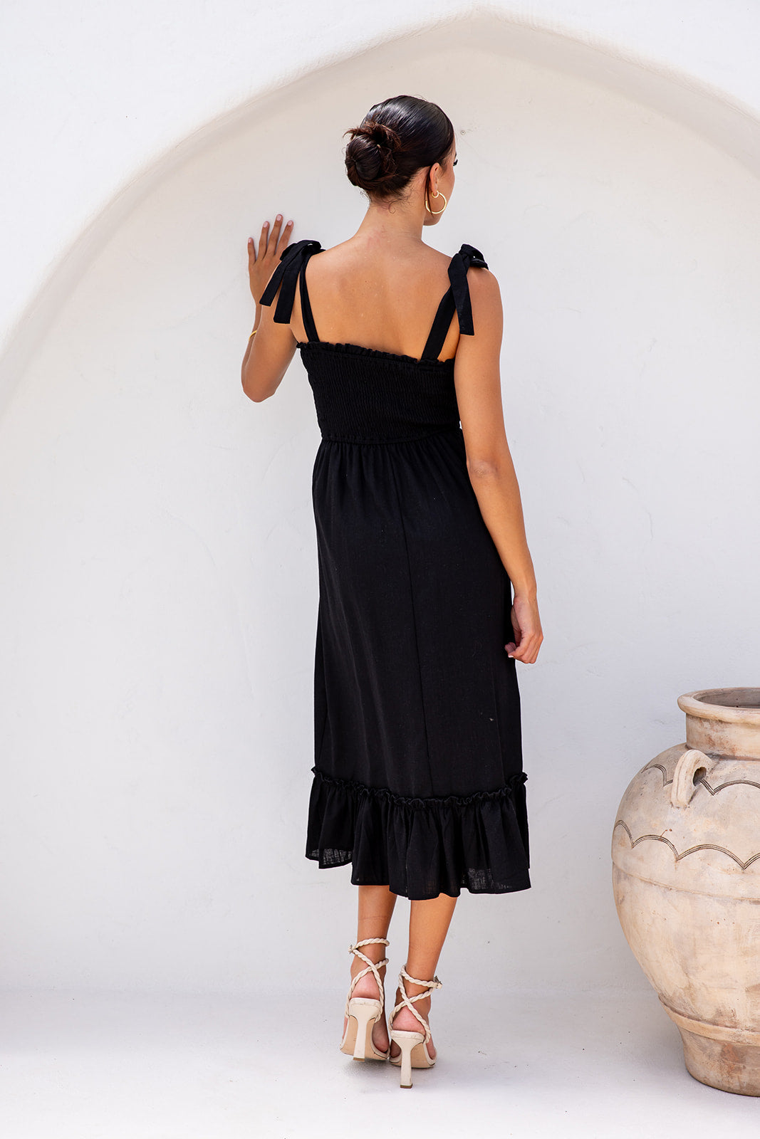 Simone Midi Dress-Black