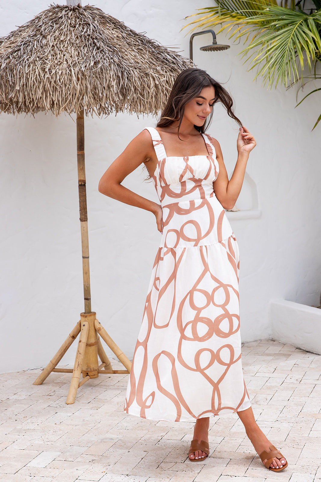 Zion Midi Dress -MOCHA