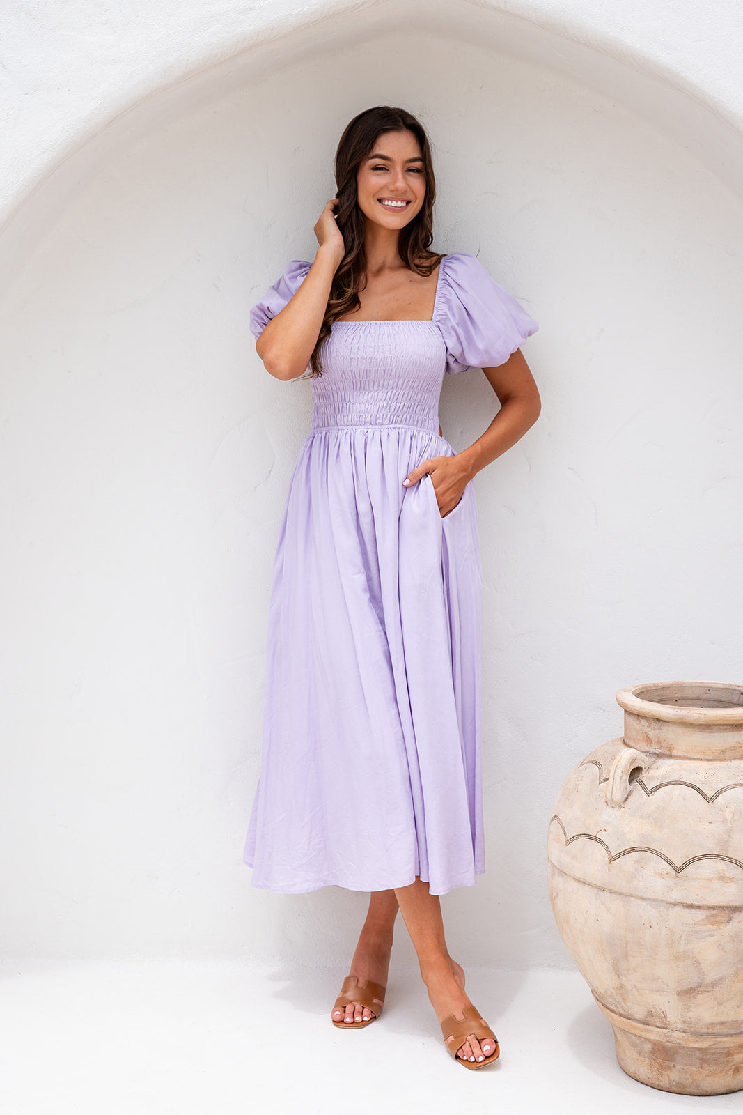 Essence Midi Dress - Purple
