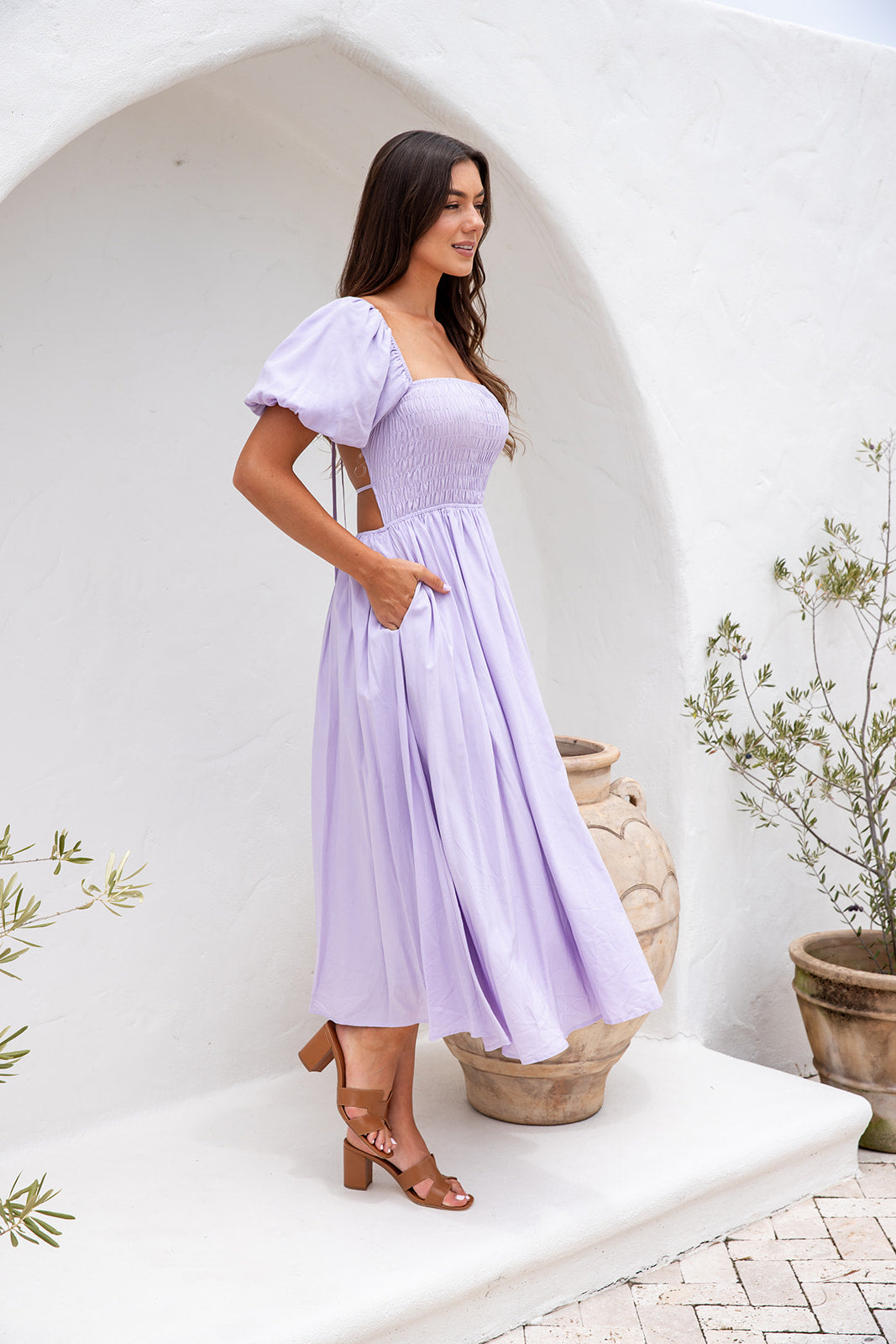 Essence Midi Dress - Purple