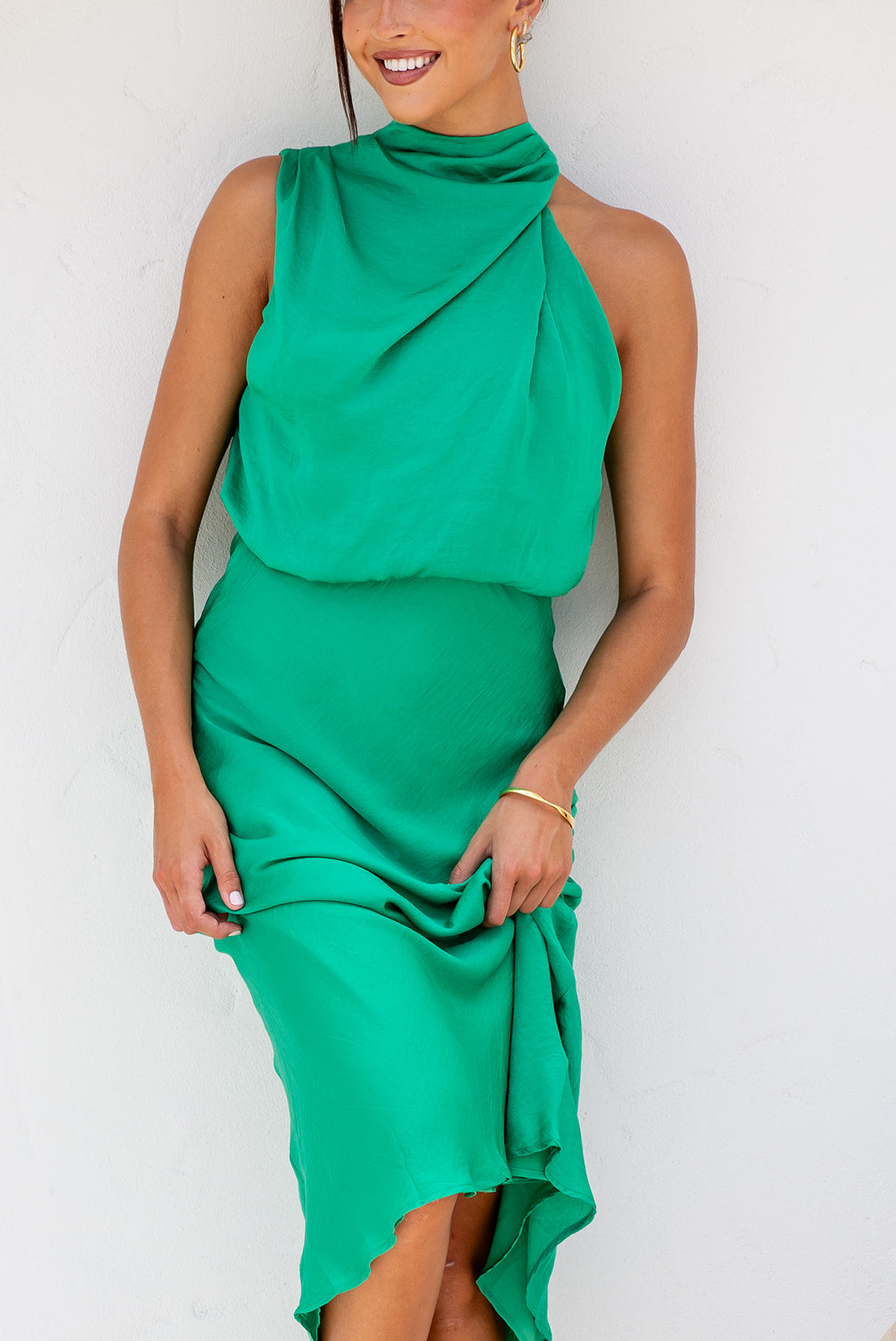 Blaze Midi Dress-Green