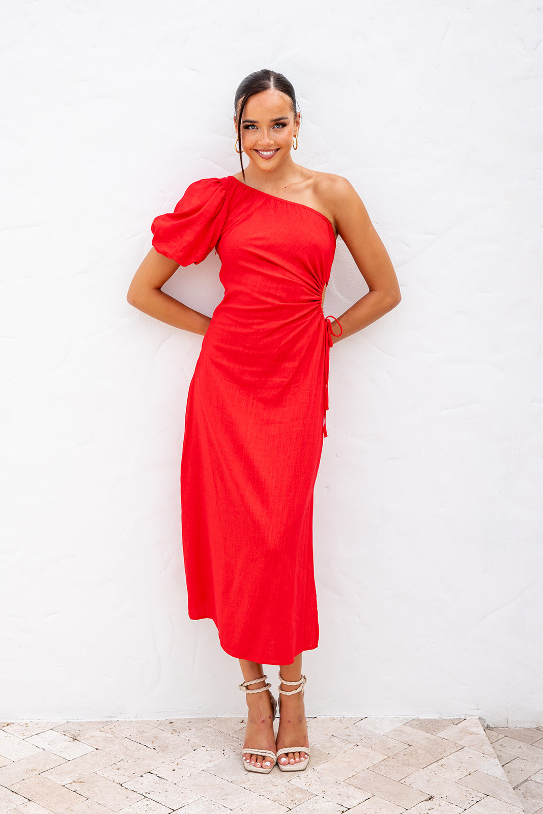 Olivia Medi Dress - Red