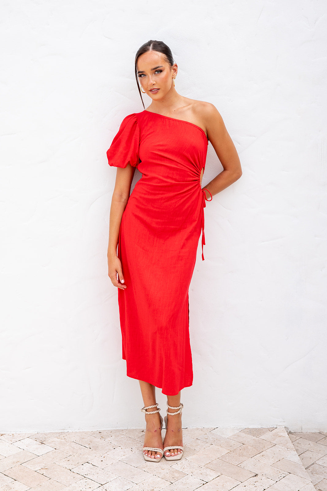 Olivia Medi Dress - Red