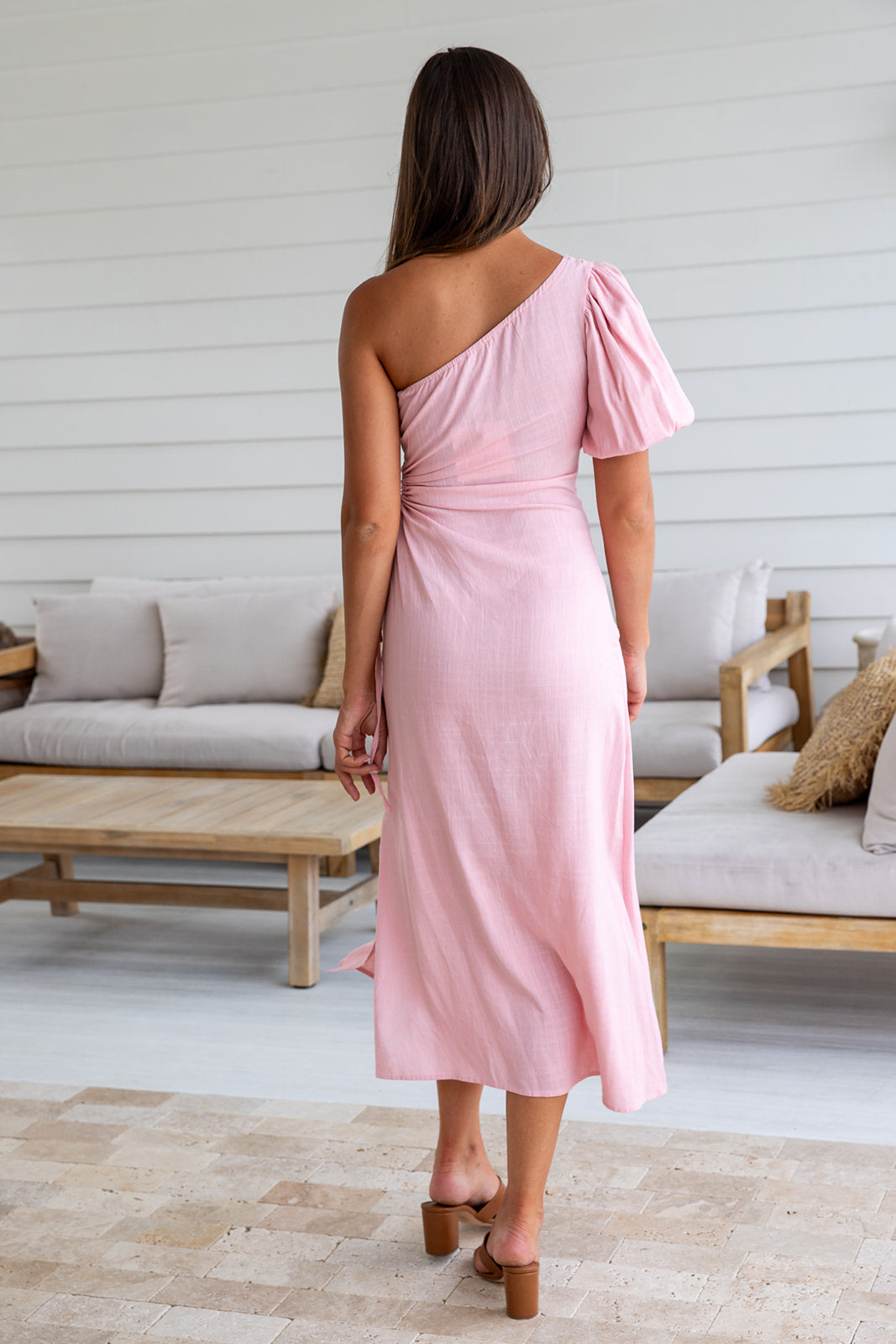 Olivia Medi Dress - Baby Pink