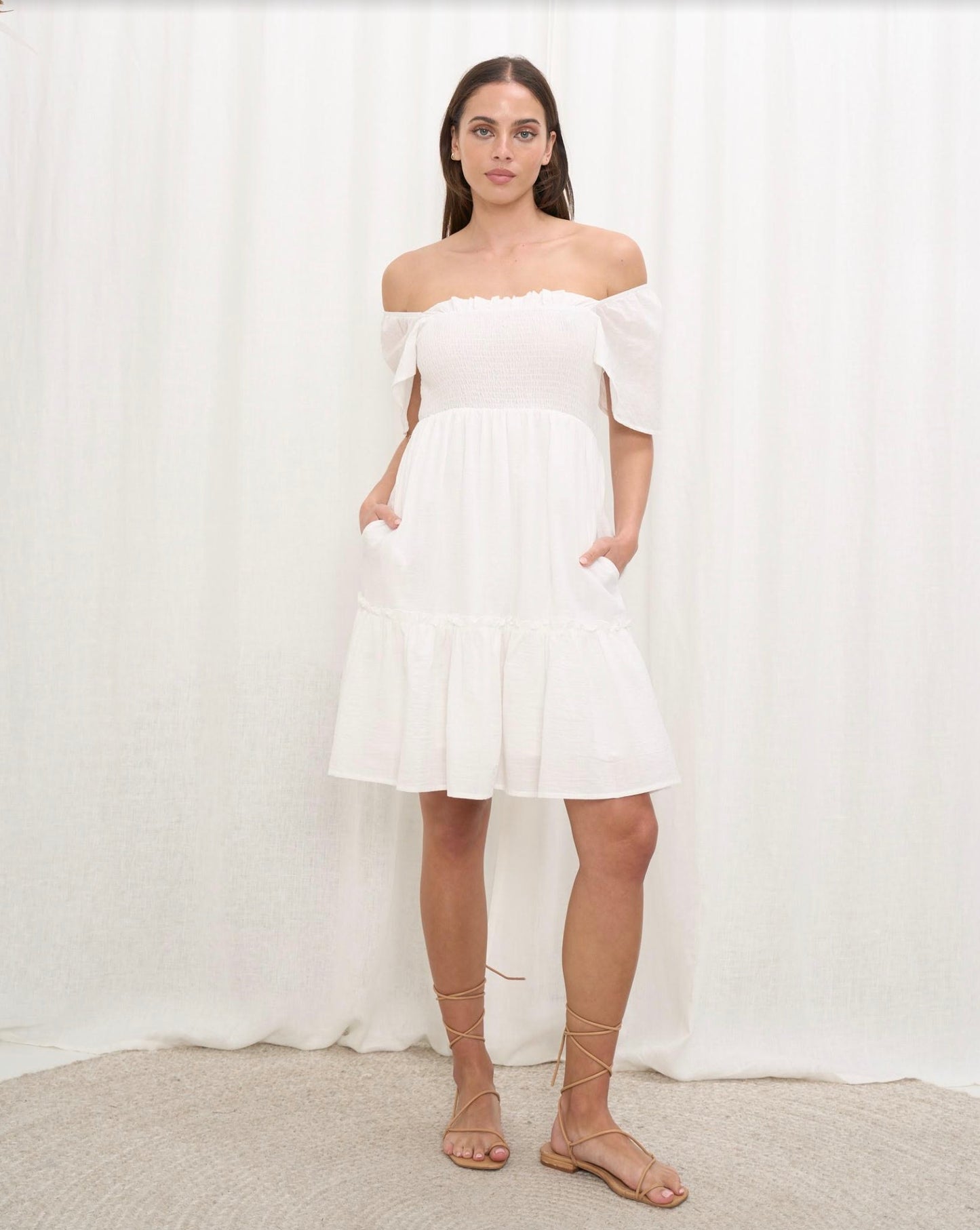 Monta Mini Dress - White