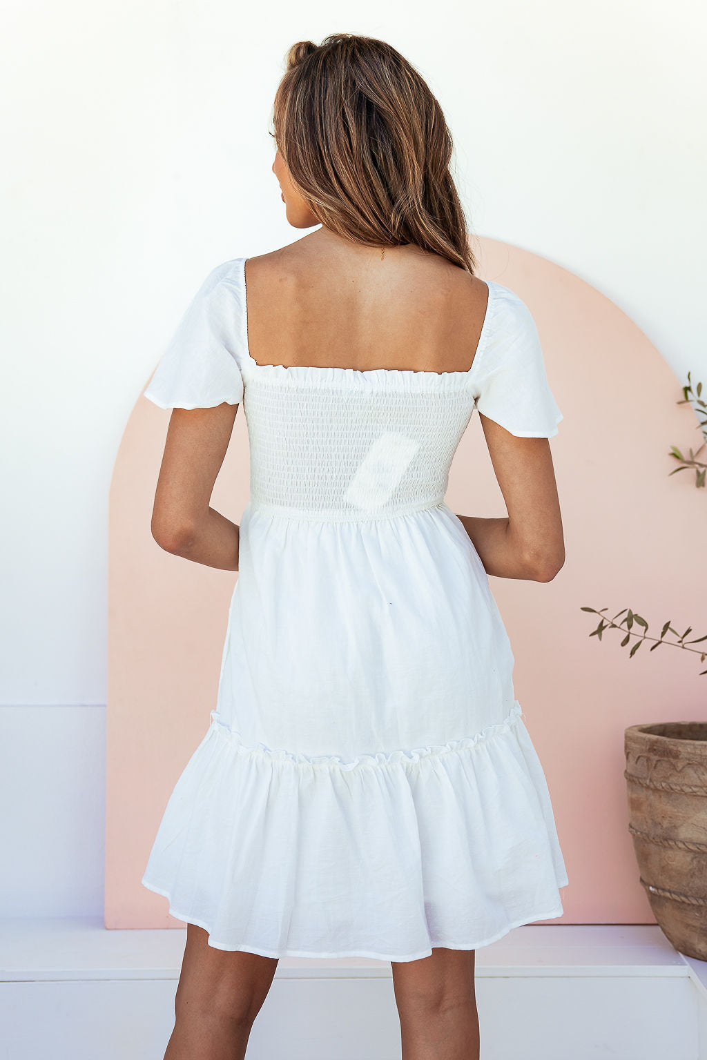 Monta Mini Dress - White
