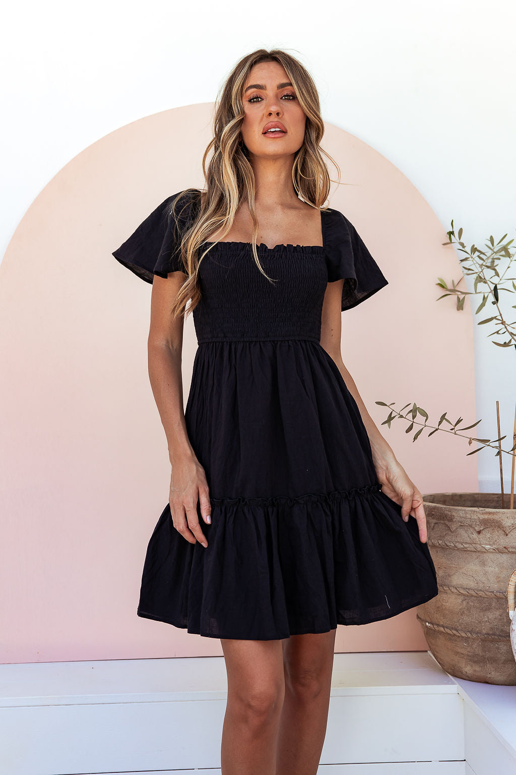 Monta Mini Dress -Black