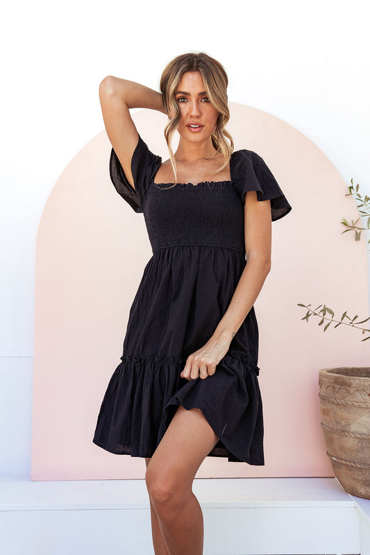 Monta Mini Dress -Black