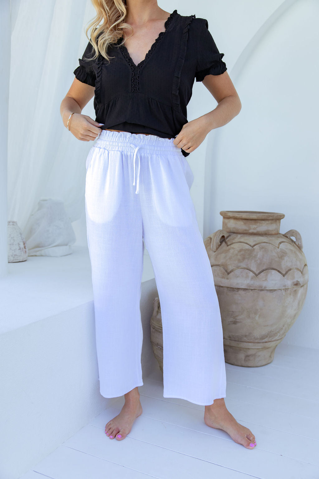 Lawrence Pant - White