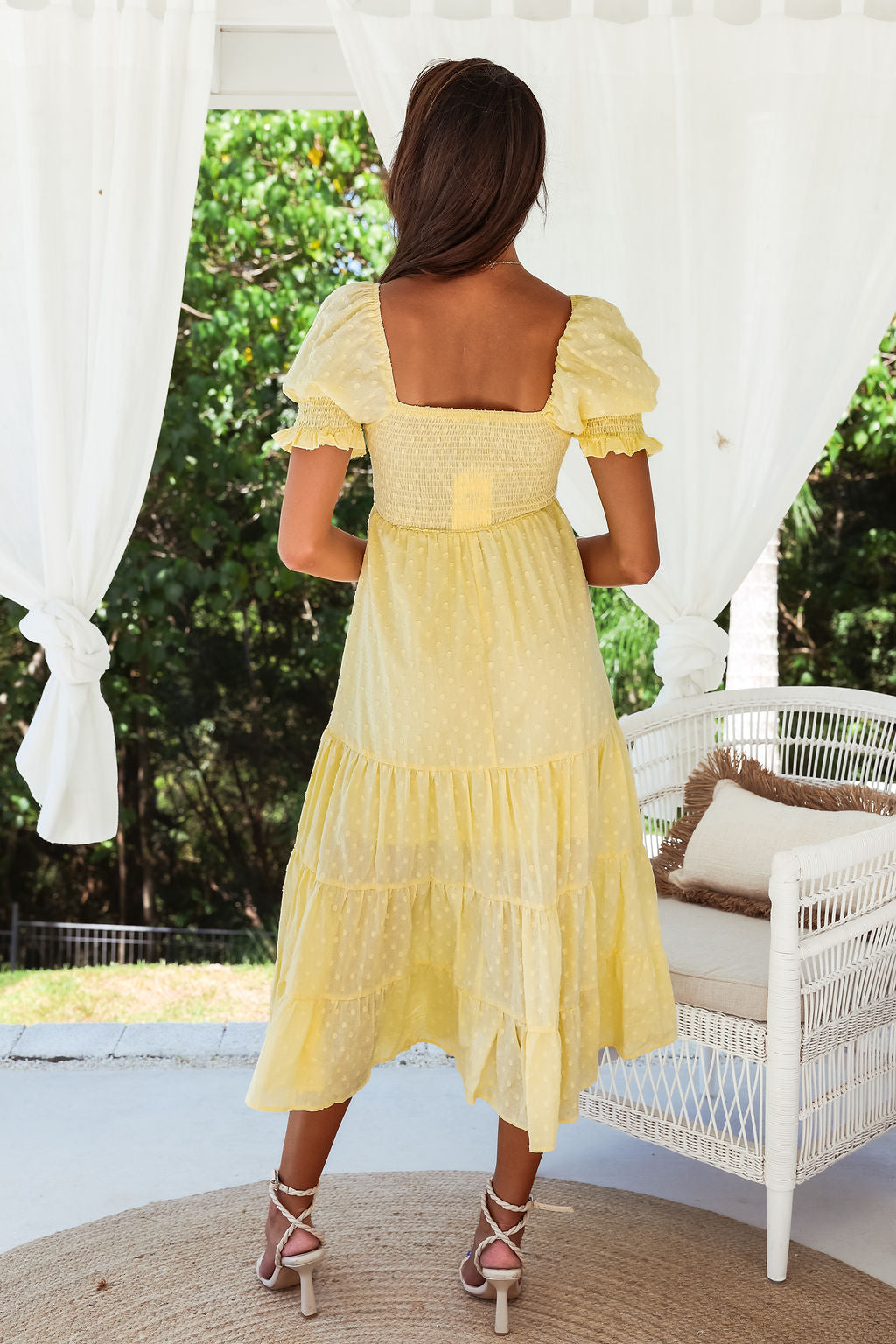 Debbie Midi Dress-Yellow