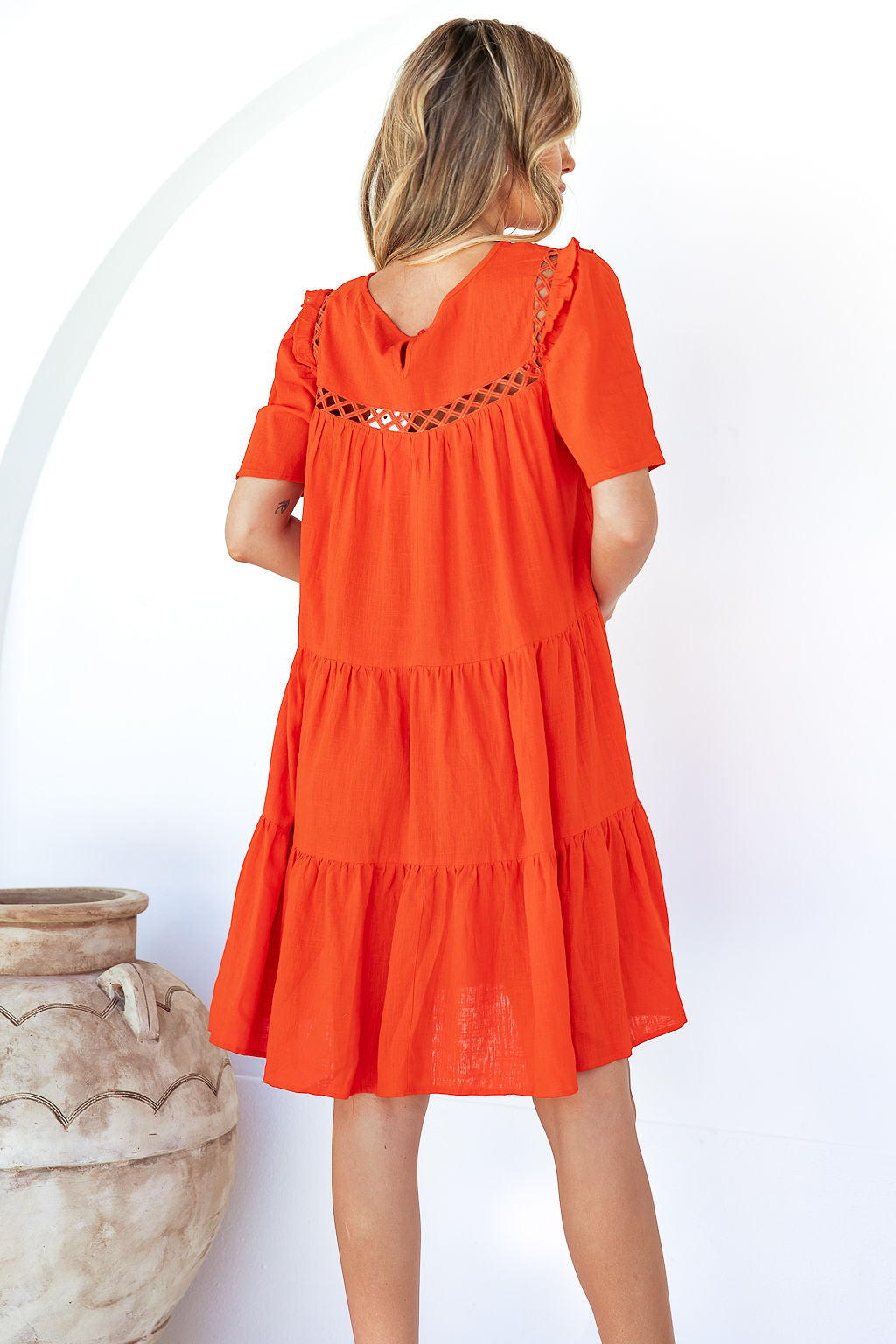 Mia Mini Dress - Orange