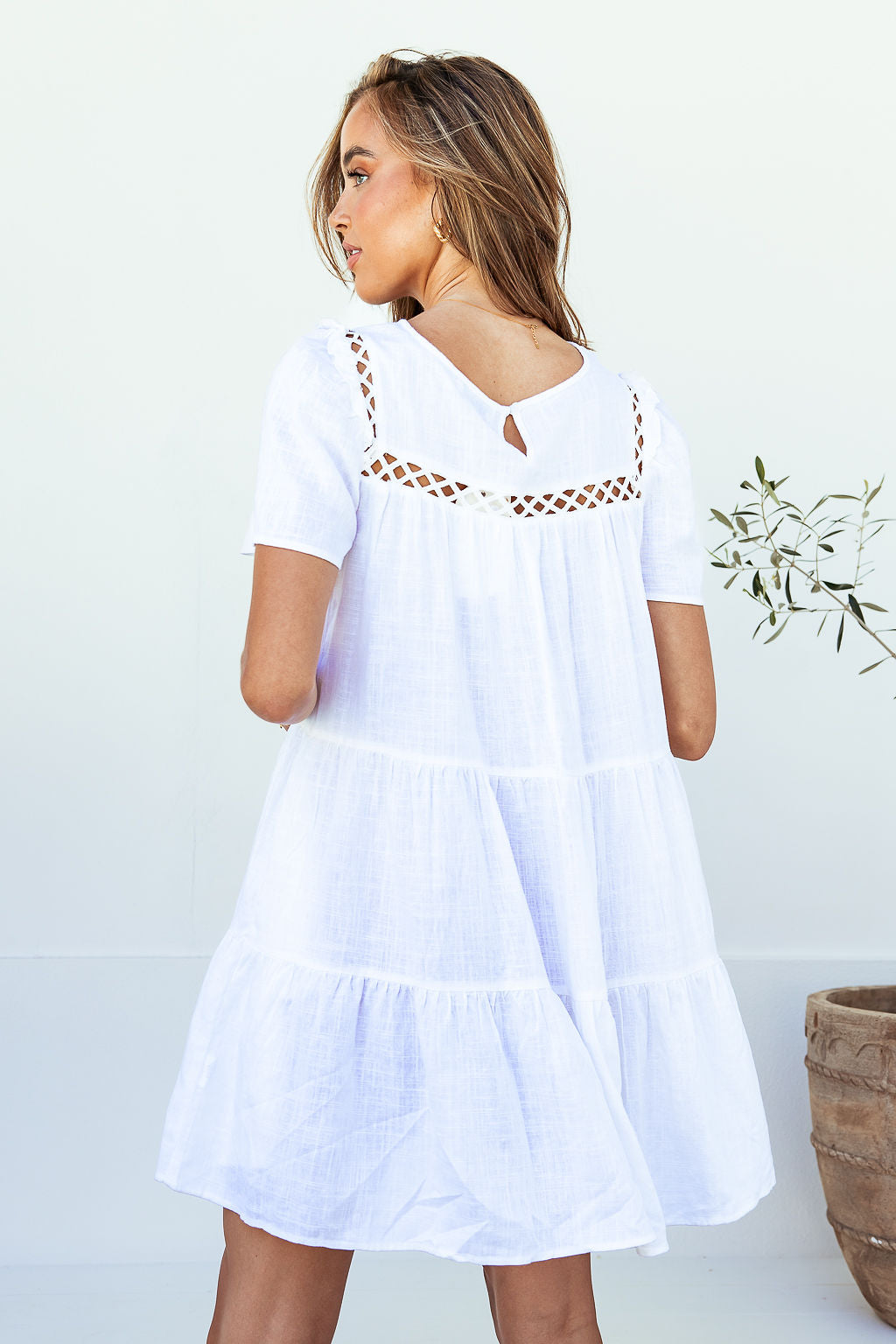 Mia Mini Dress - White