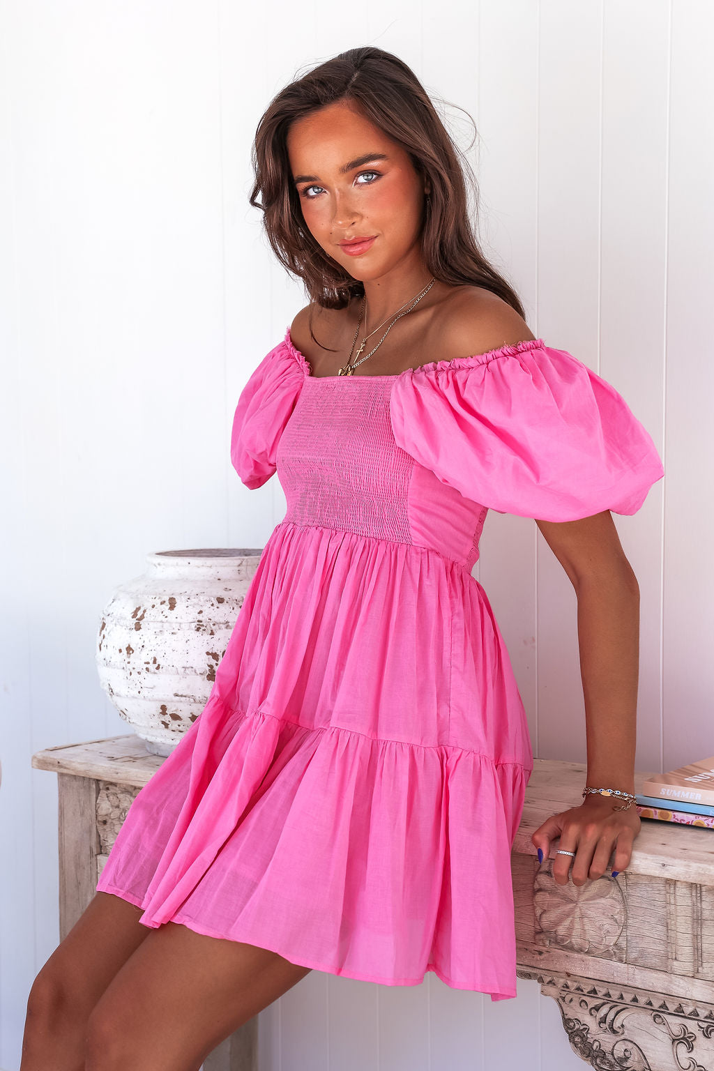 Kenny Mini Dress - Hot Pink