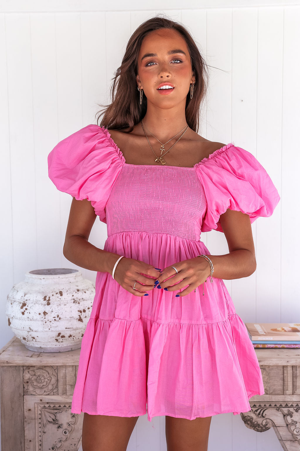 Kenny Mini Dress - Hot Pink