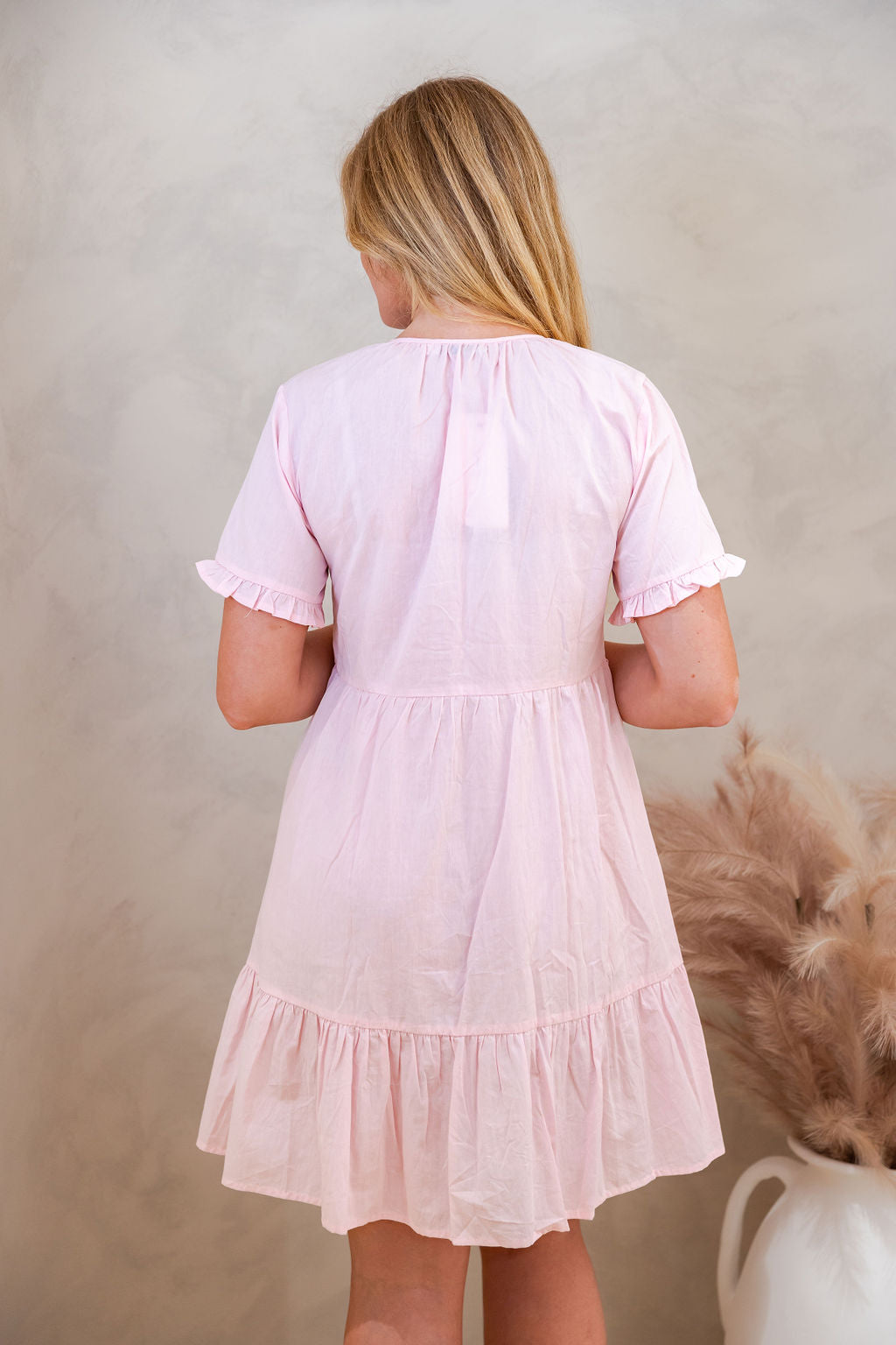 Bree Mini Dress -Baby Pink