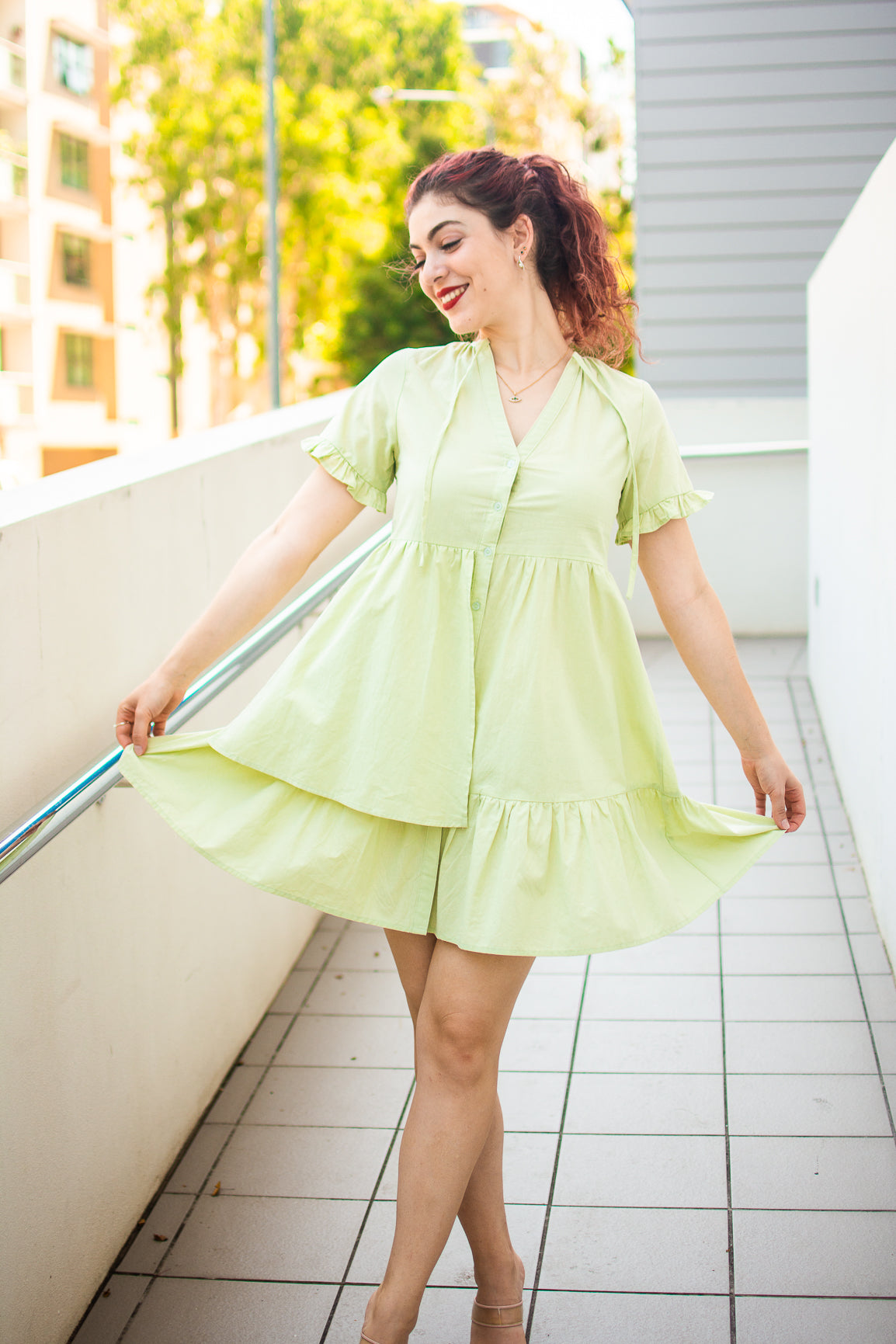 Bree Mini Dress - Lime