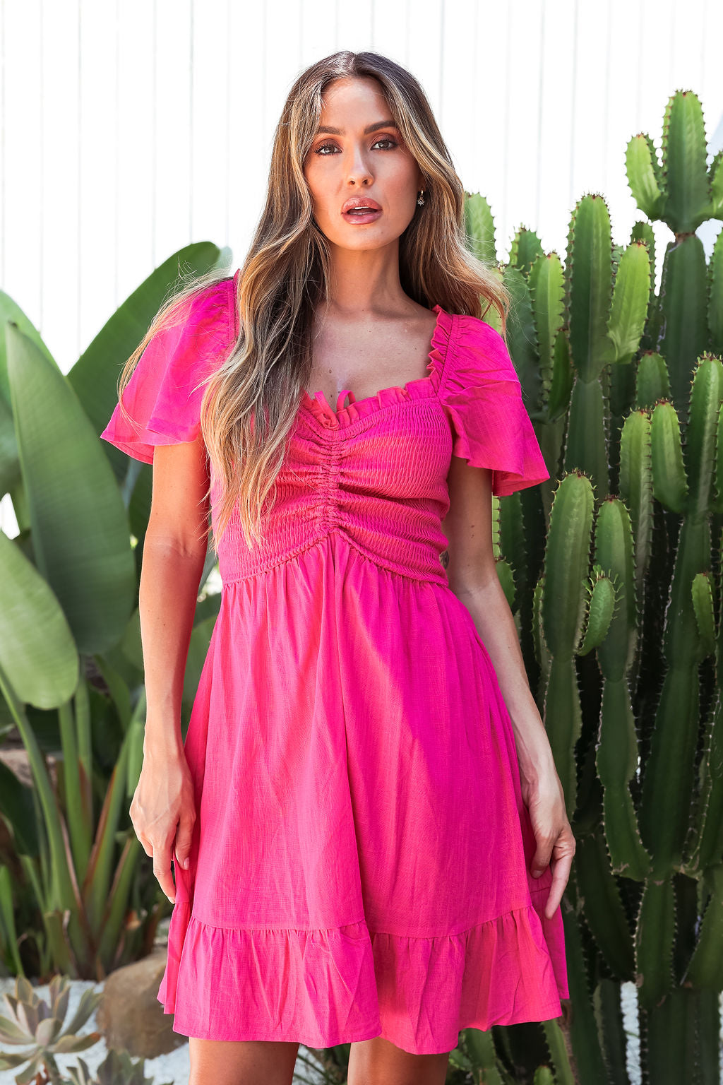 Hollie Mini Dress - Hot Pink