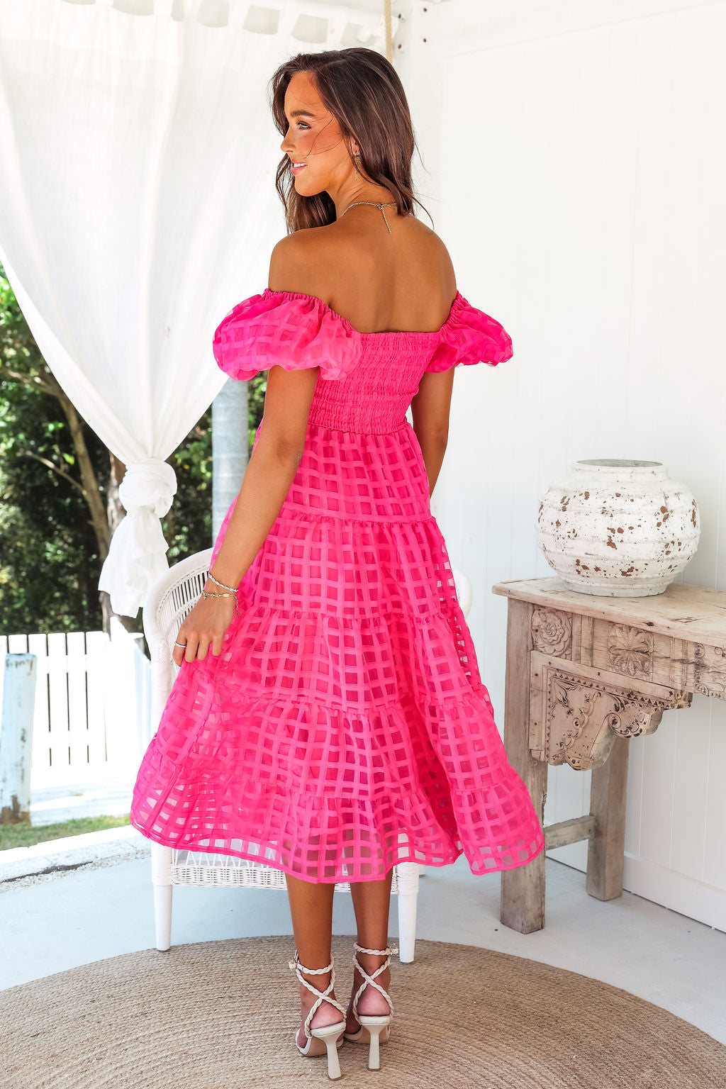 Sammie Dress - Hot Pink Gingham